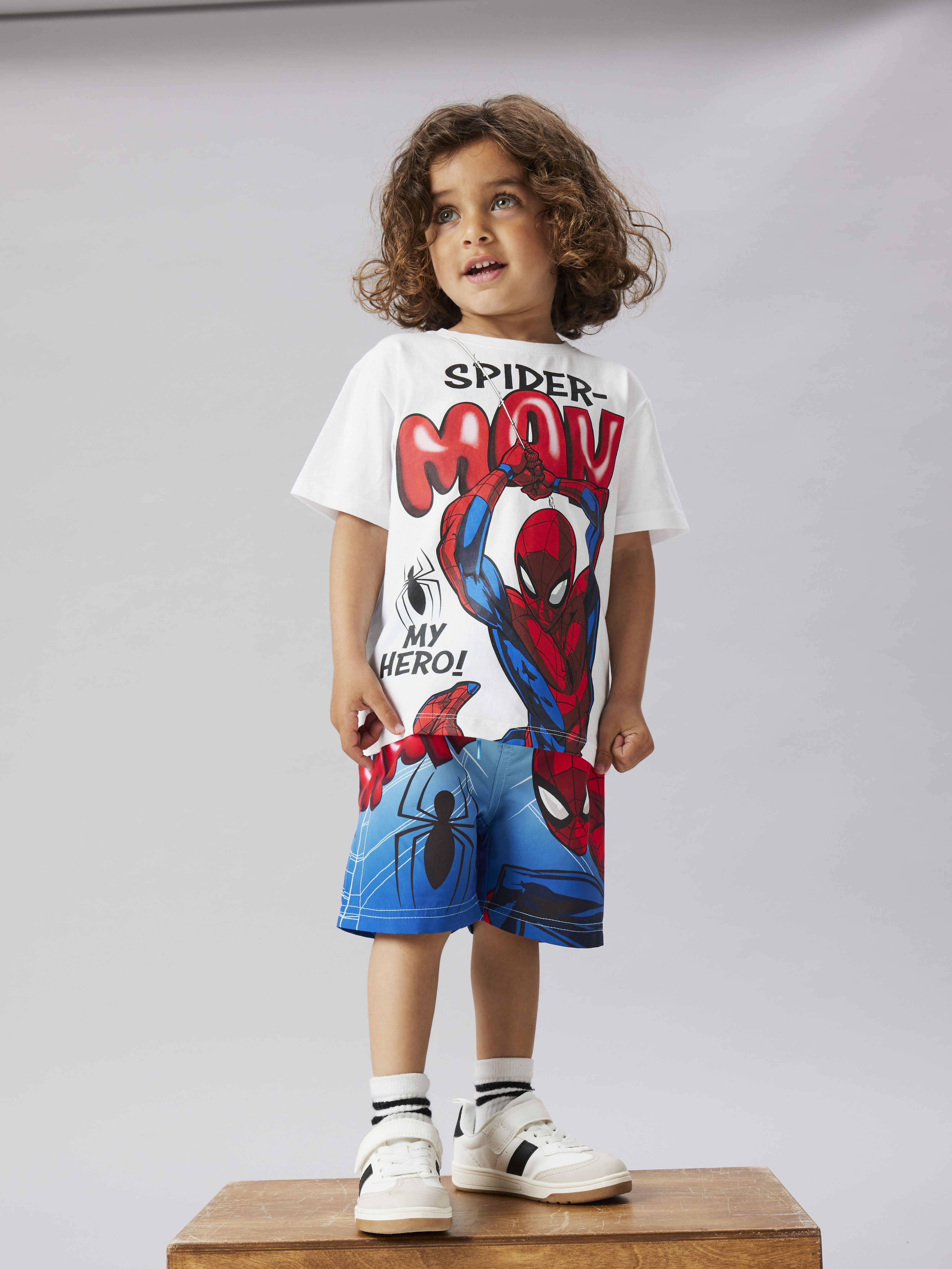 Name It Malte Spiderman badeshorts Blå - 11049714-Bluefish-92 cm - 1