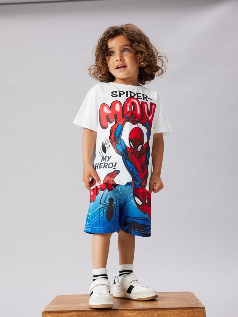 Name It Malte Spiderman badeshorts Blå - 11049714-Bluefish-92 cm - 1