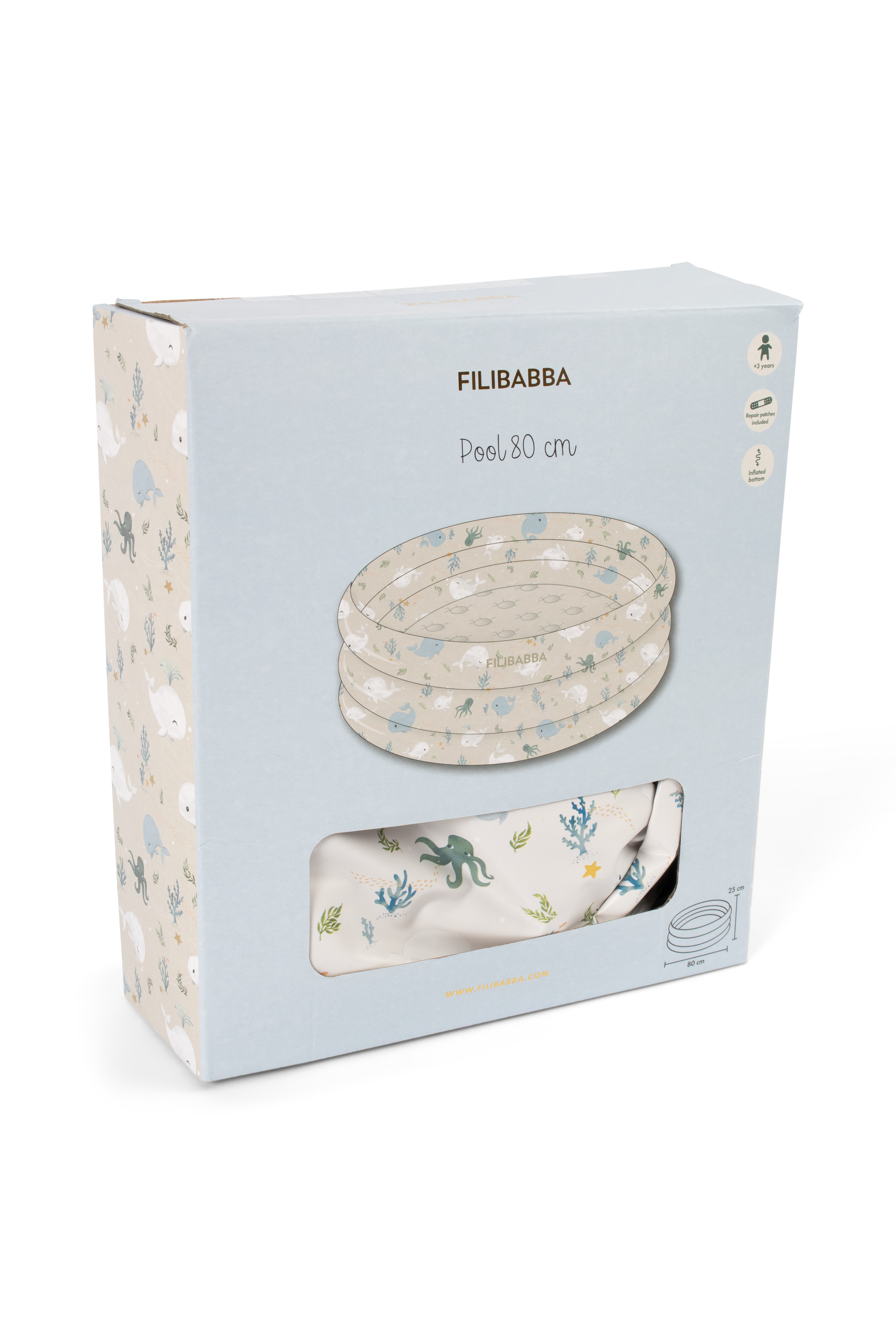 Badebasseng Alfie 80cm, blue