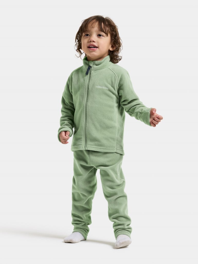 Didriksons Monte fleecebukse Grønn - 11049910-sage green-90 cm - 1