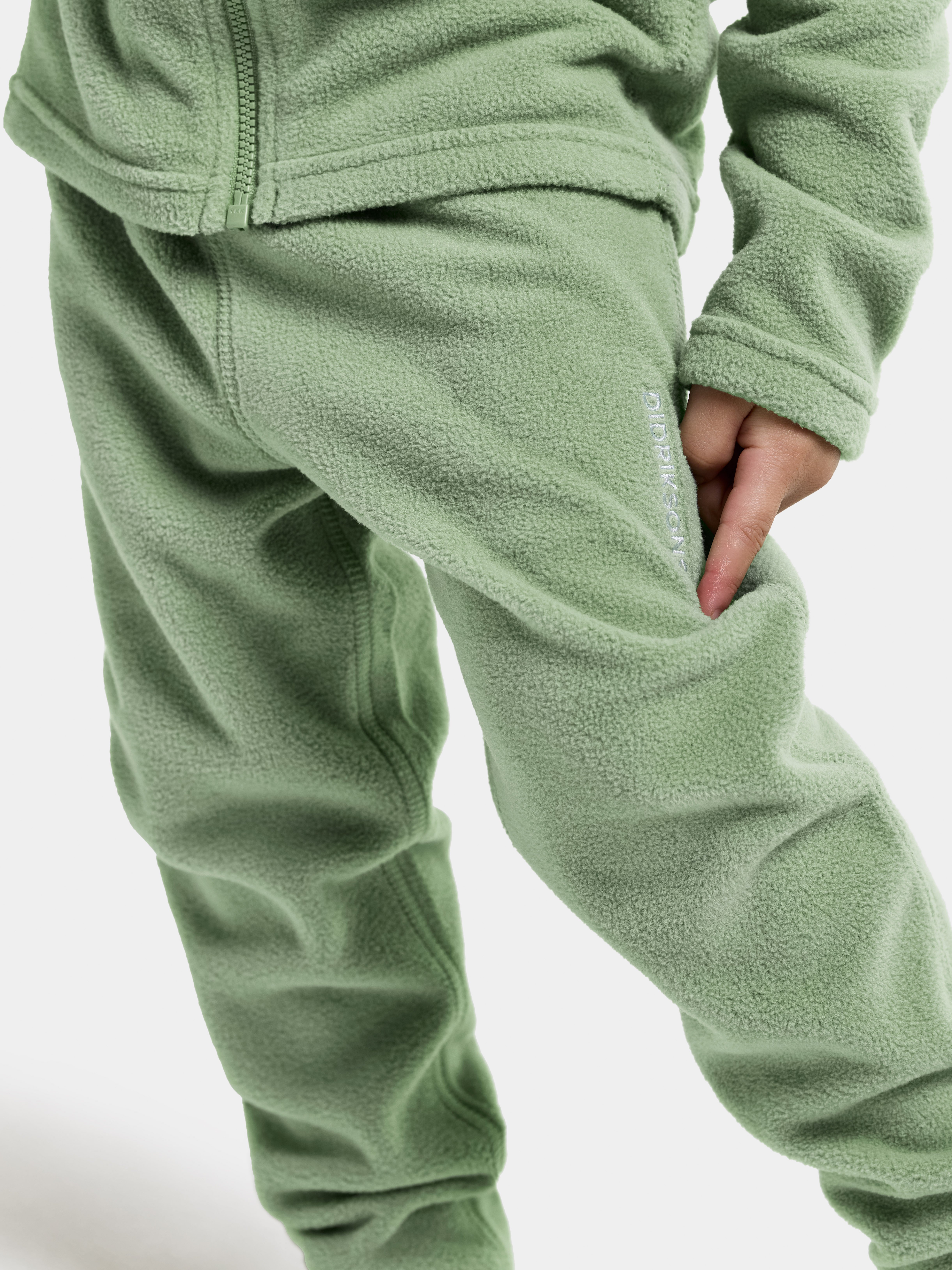 Didriksons Monte fleecebukse, sagegreen