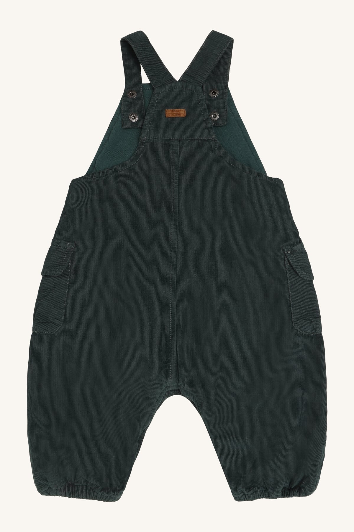 Hust & Claire Maks cordfløyel selebukse, balsamgreen