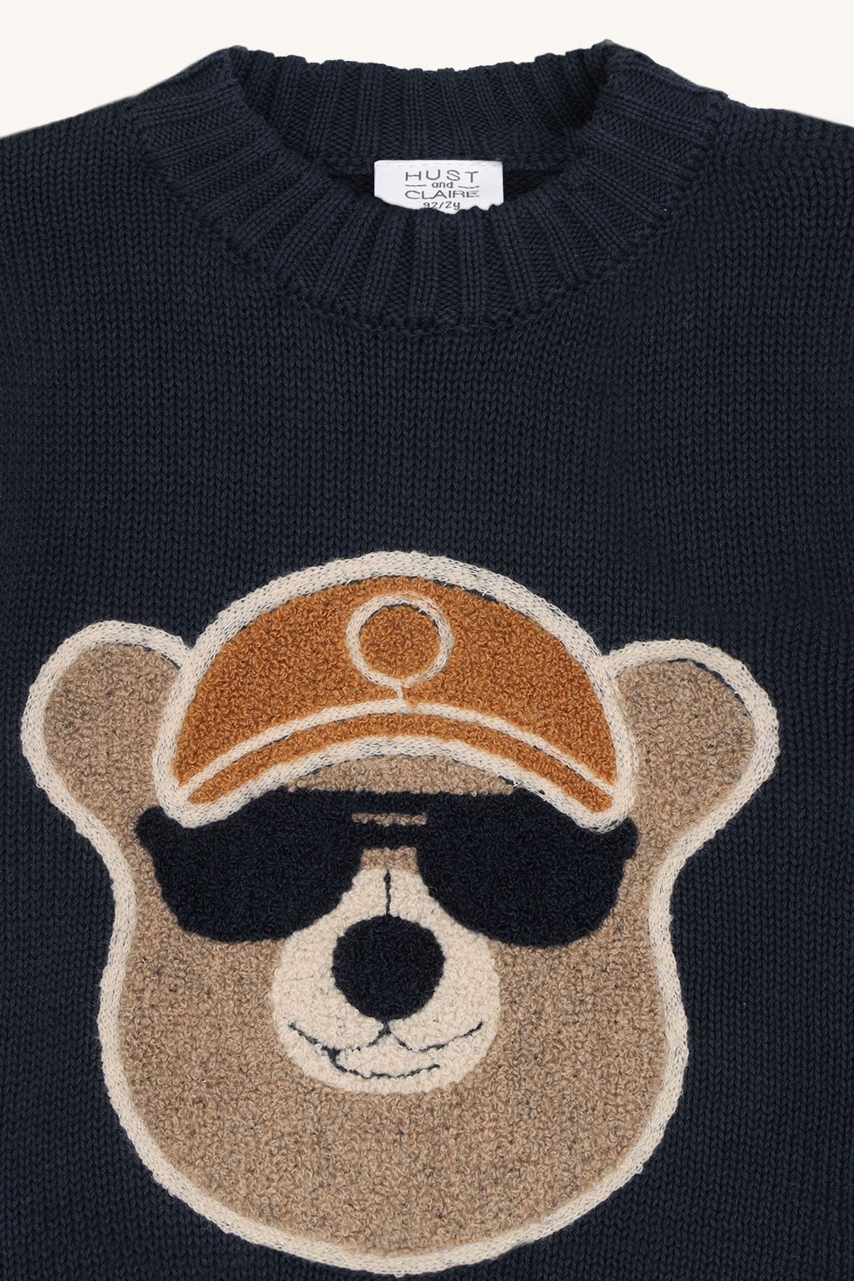 Hust & Claire Pelle genser - Bear, blues