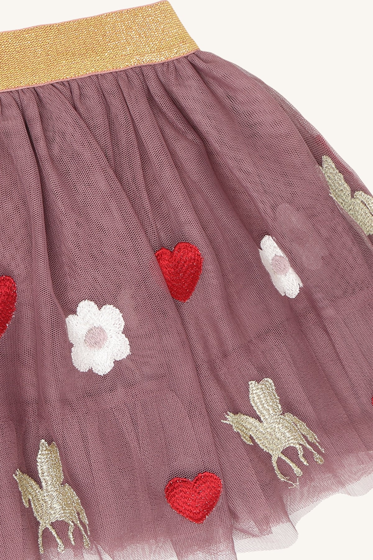Hust & Claire Ninna tyllskjørt, plum