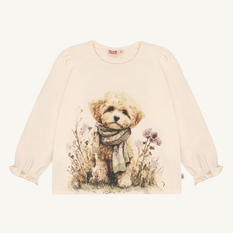 Hust & Claire Alma genser - Dog Hvit - 11049989-Offwhite-92 cm - 1