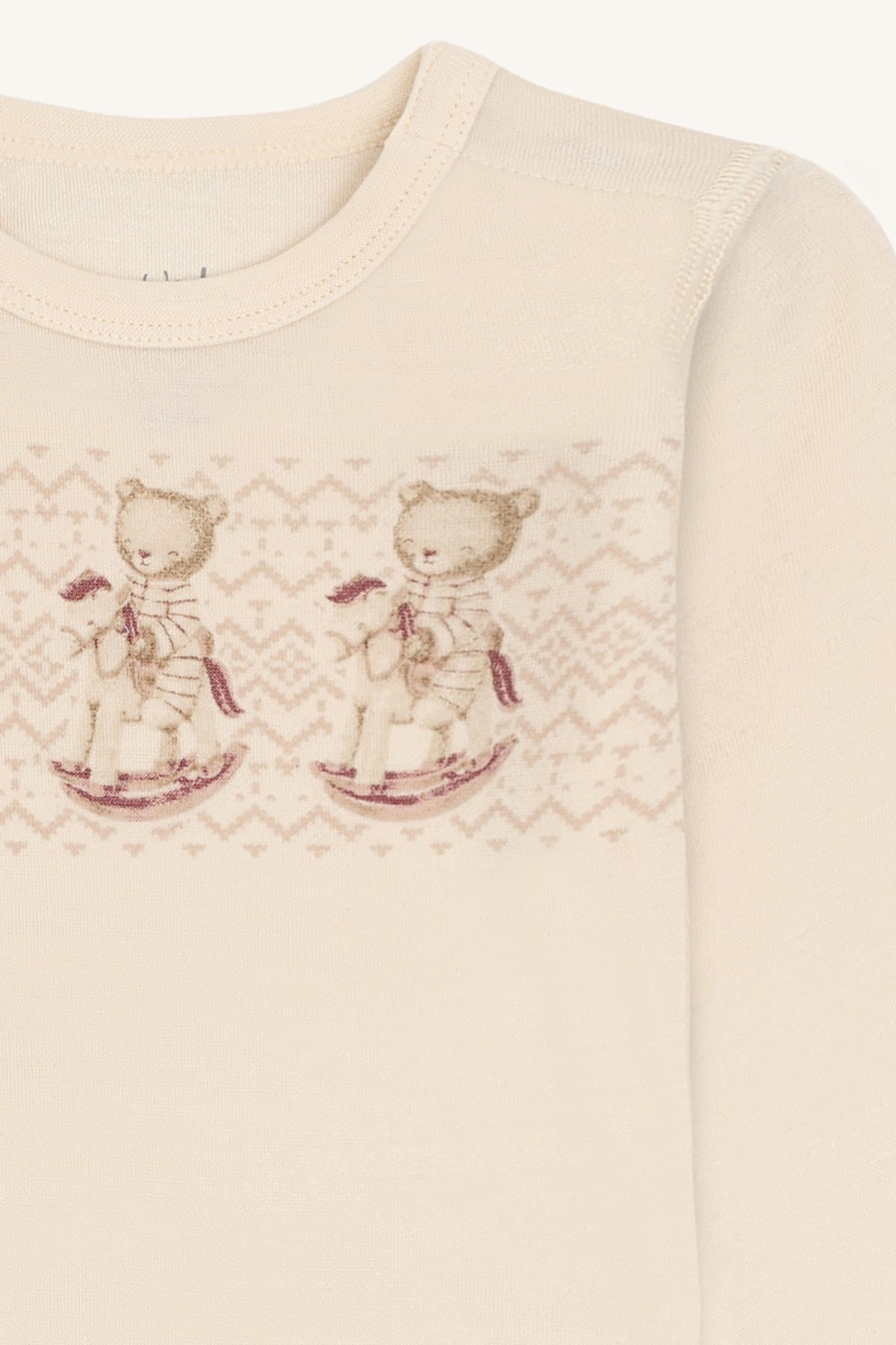 Hust & Claire Baloo ull/bambus body - Teddy, offwhite