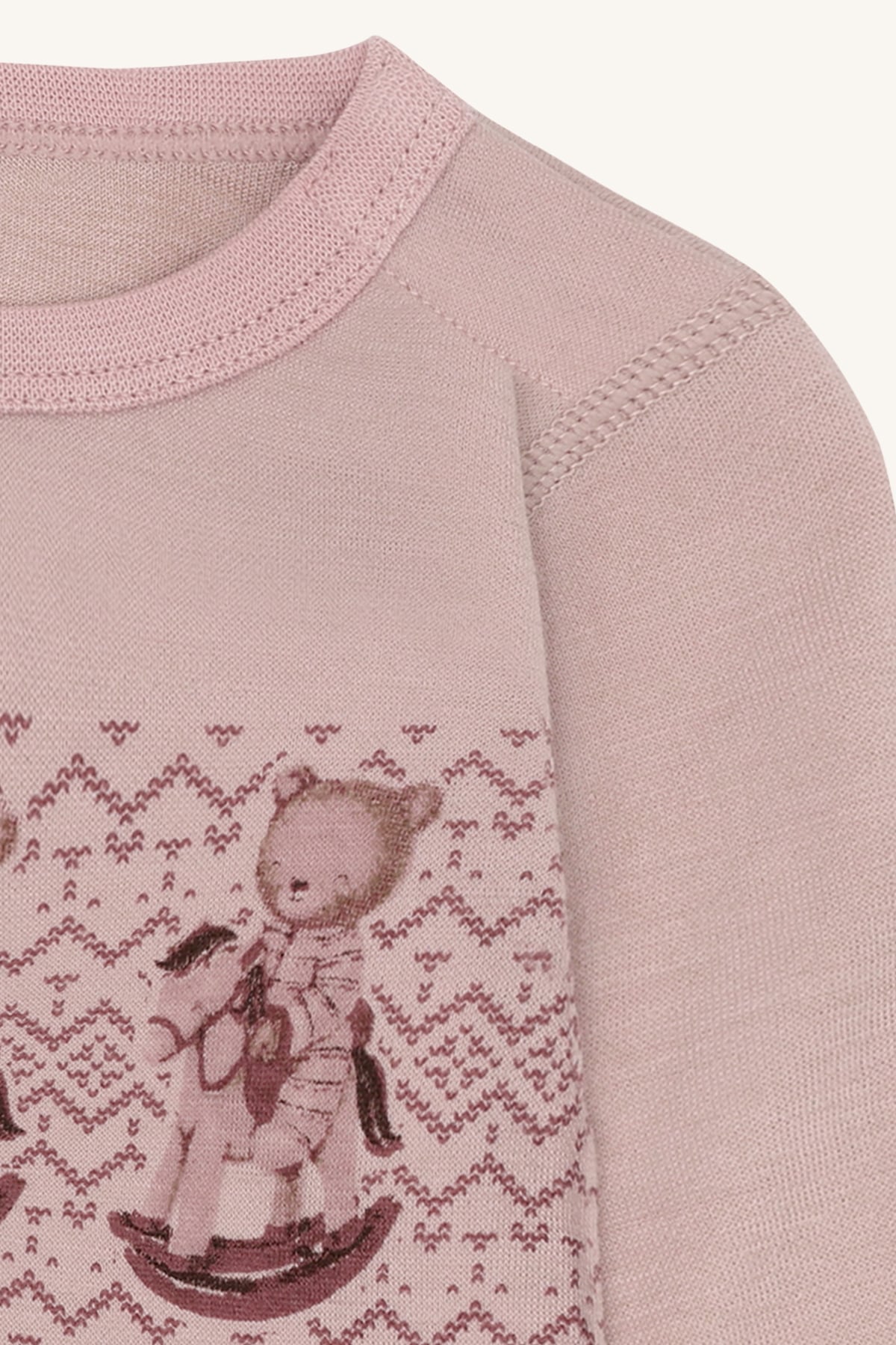 Hust & Claire Baloo ull/bambus body - Teddy, dustyrose