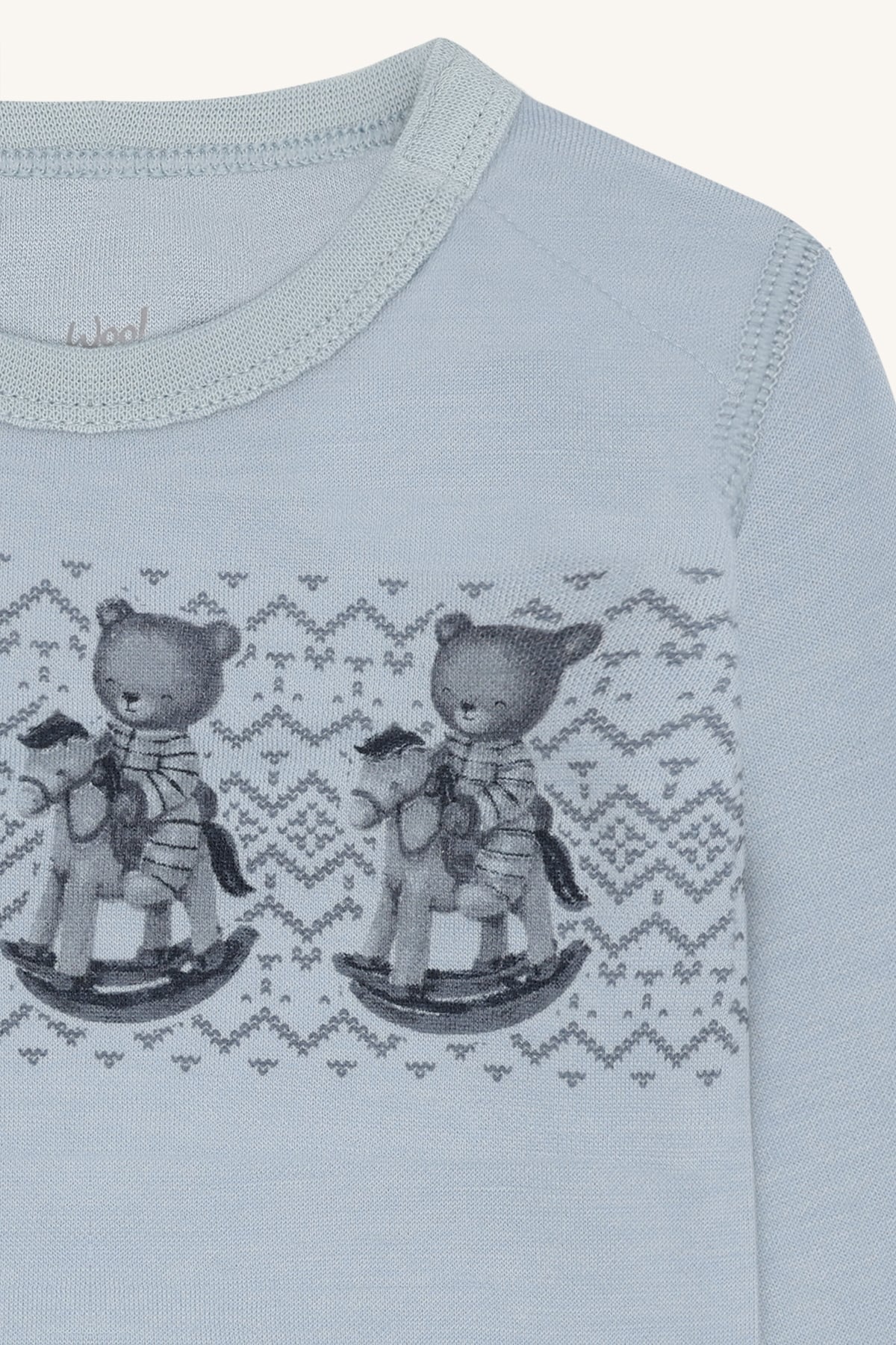 Hust & Claire Baloo ull/bambus body - Teddy, babyblue