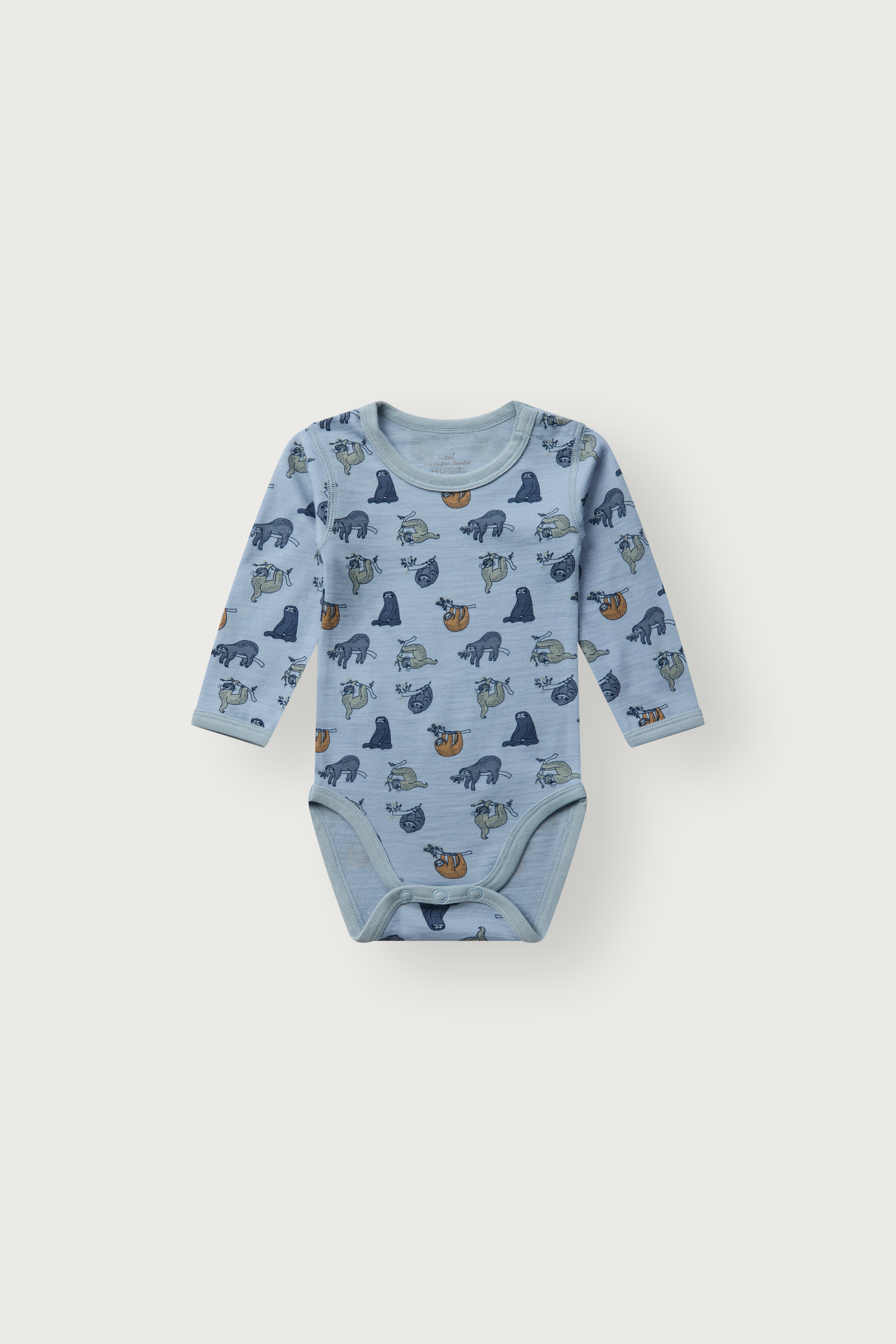 Hust & Claire Baloo ull/bambus body - Lazy Blå - 11050006-Baby Blue-62 cm - 1