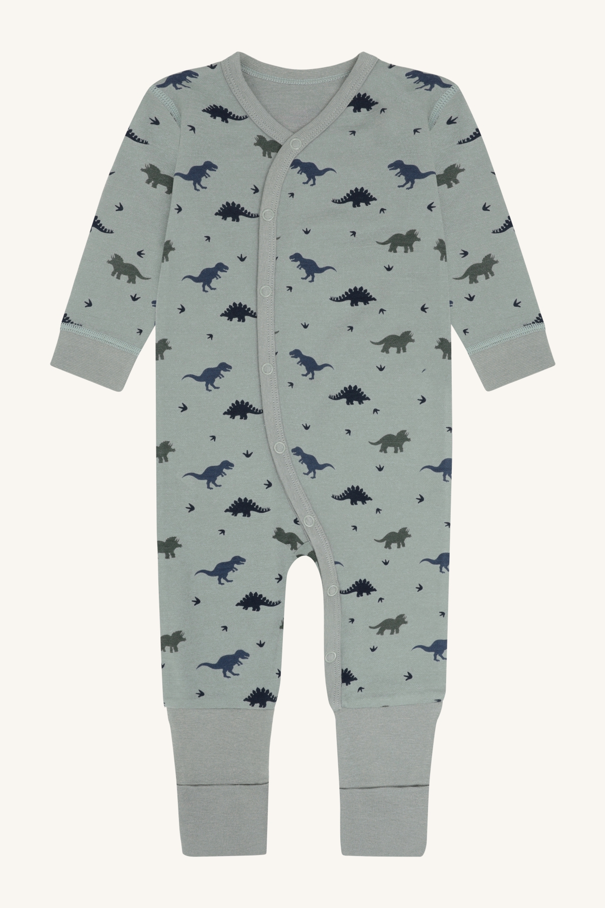 Hust & Claire Manu ull/bambus heldress - Dino Grønn - 11050009-SlateGreen-56 cm - 1