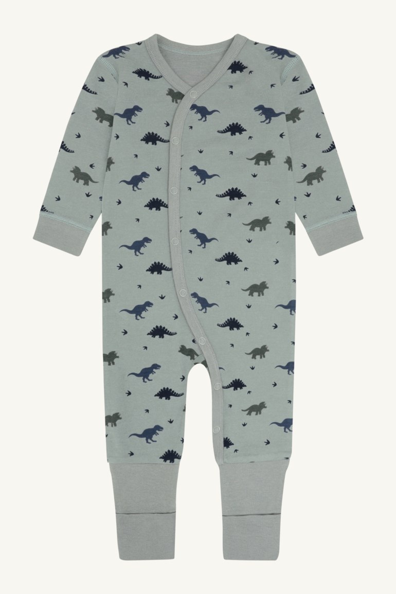 Hust & Claire Manu ull/bambus heldress - Dino Grønn - 11050009-SlateGreen-56 cm - 1