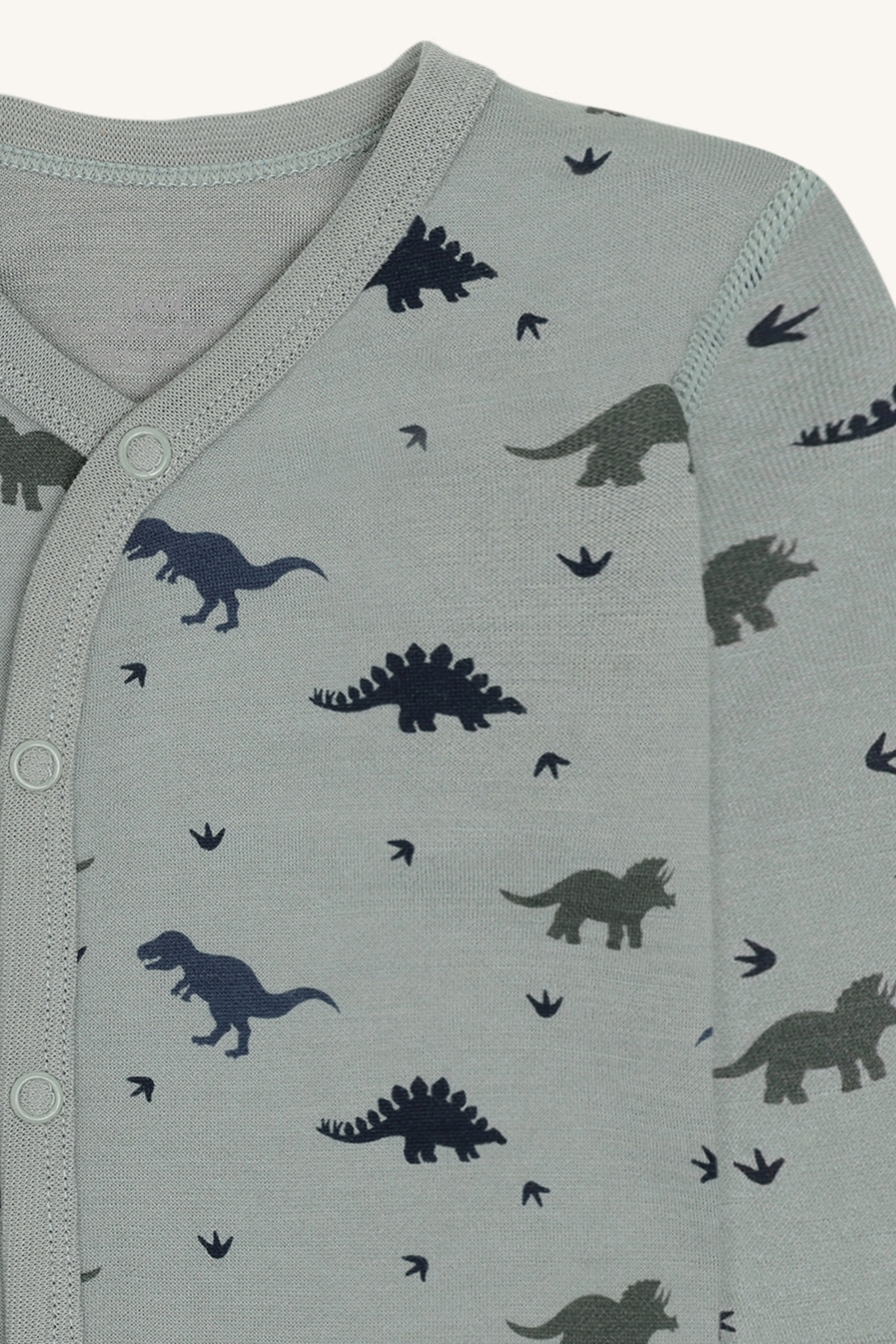 Hust & Claire Manu ull/bambus heldress - Dino, slategreen