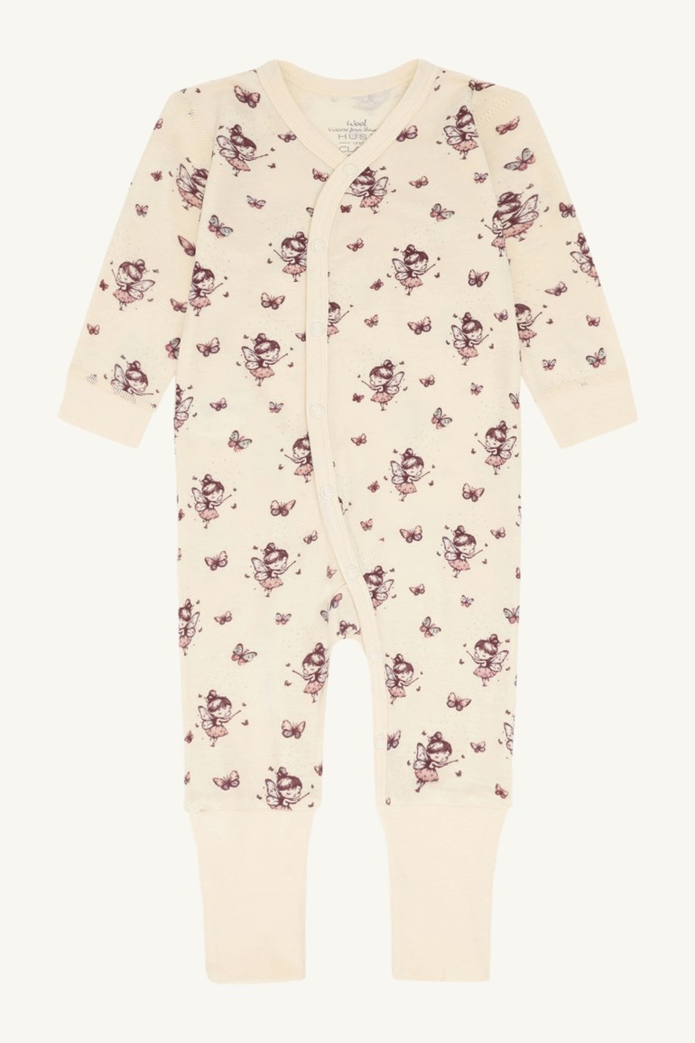 Hust & Claire Manu ull/bambus heldress - Fairy Hvit - 11050012-Offwhite-56 cm - 1