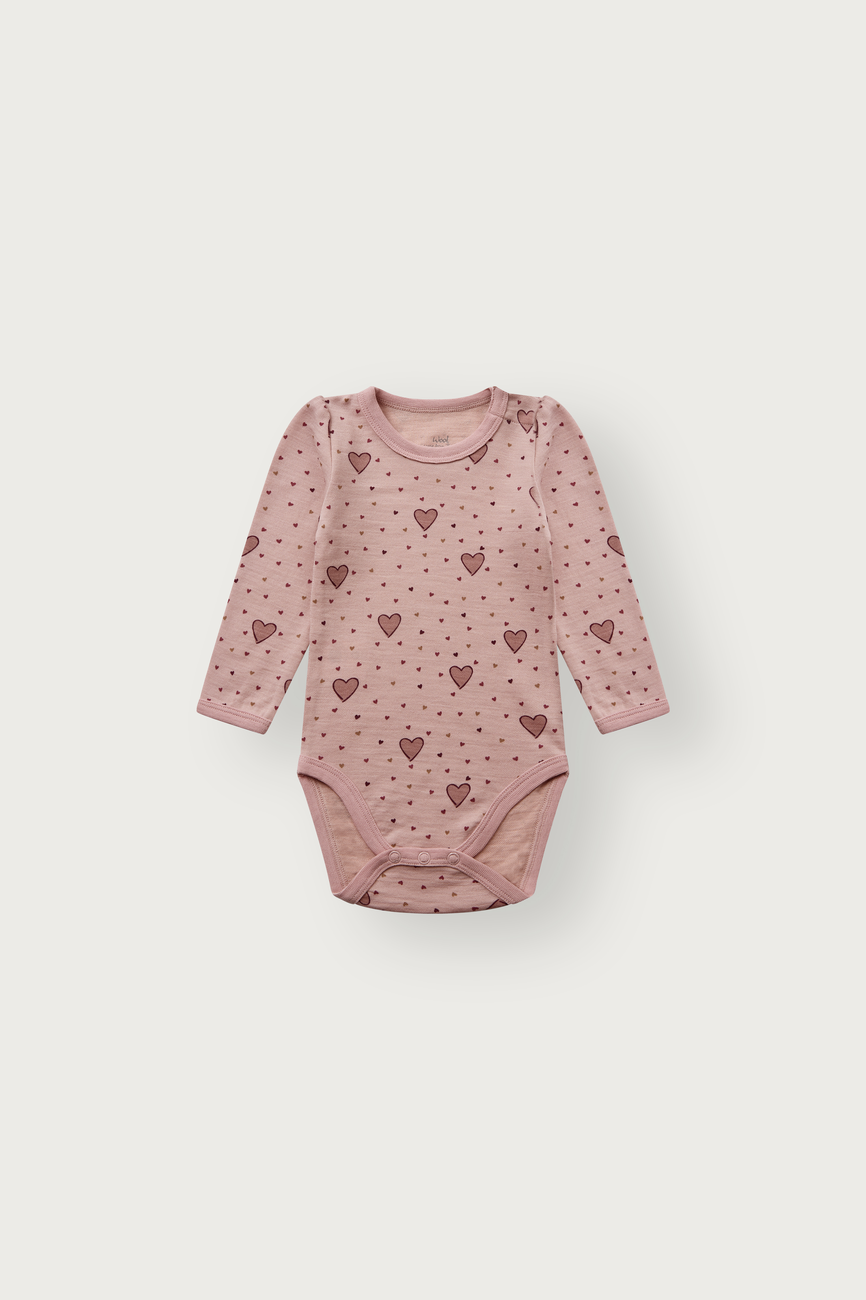 Hust & Claire Baloo ull/bambus body - Hearts Rosa - 11050014-DustyRose-56 cm - 1