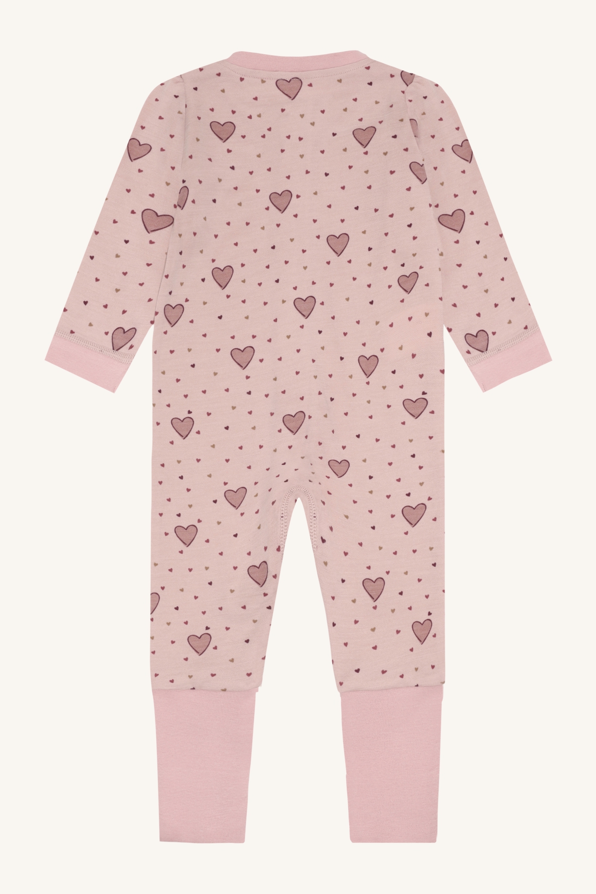Hust & Claire - Heldress i Ull/Bambus Hearts Puff Dusty Rose