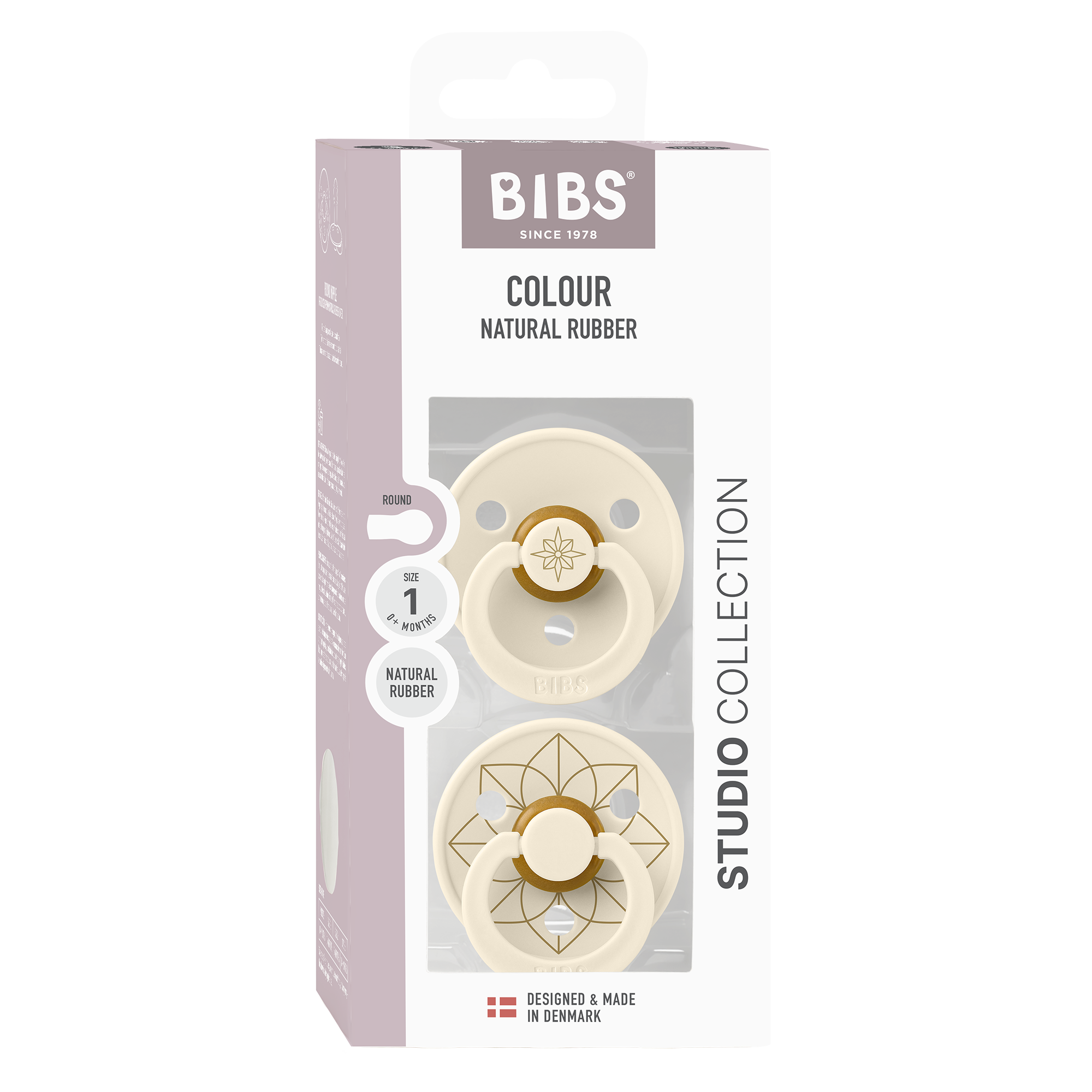 Pacifier Studio Colour 2-pk Noor Latex, ivorygold