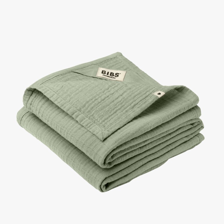 Muslin kluter 2-pk Grønn - 11050375-sage-One Size - 1
