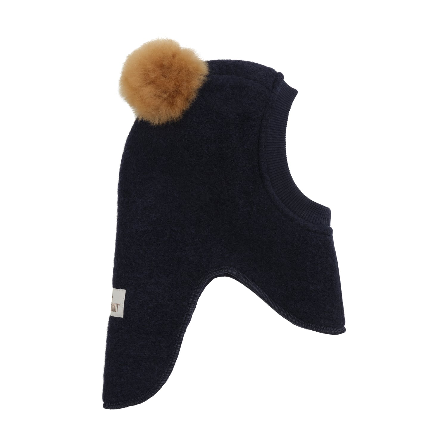 Huttelihut Balaklava Merinoull med Dusker, Dark Navy