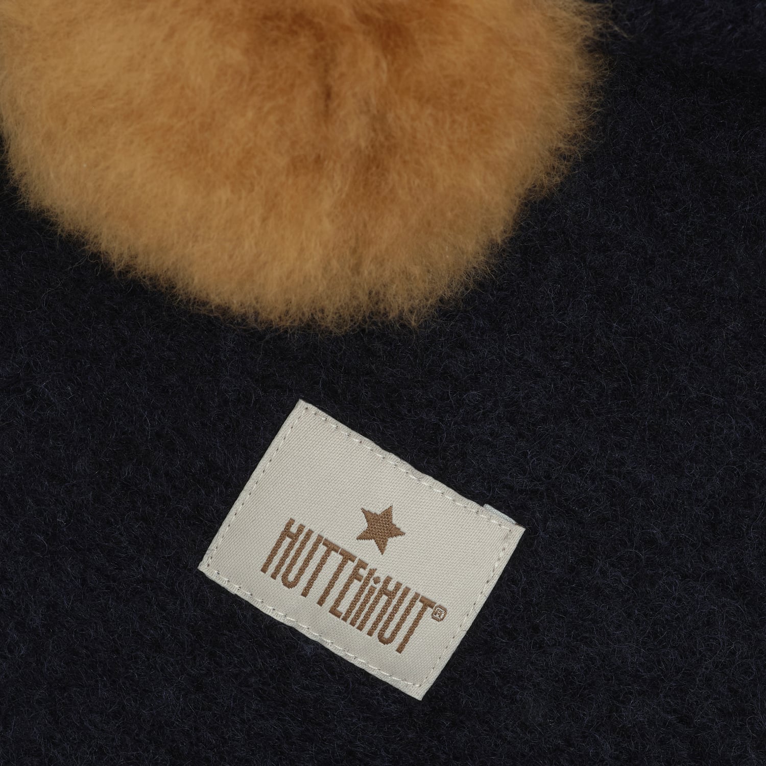 Huttelihut Balaklava Merinoull med Dusker, Dark Navy