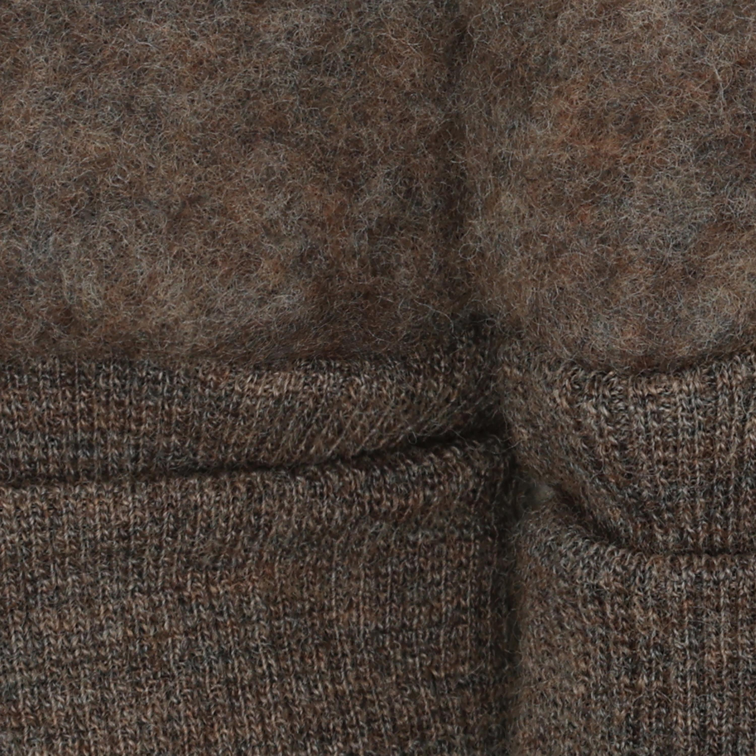 HutteliHut votter i merinoullfleece, brownmelange