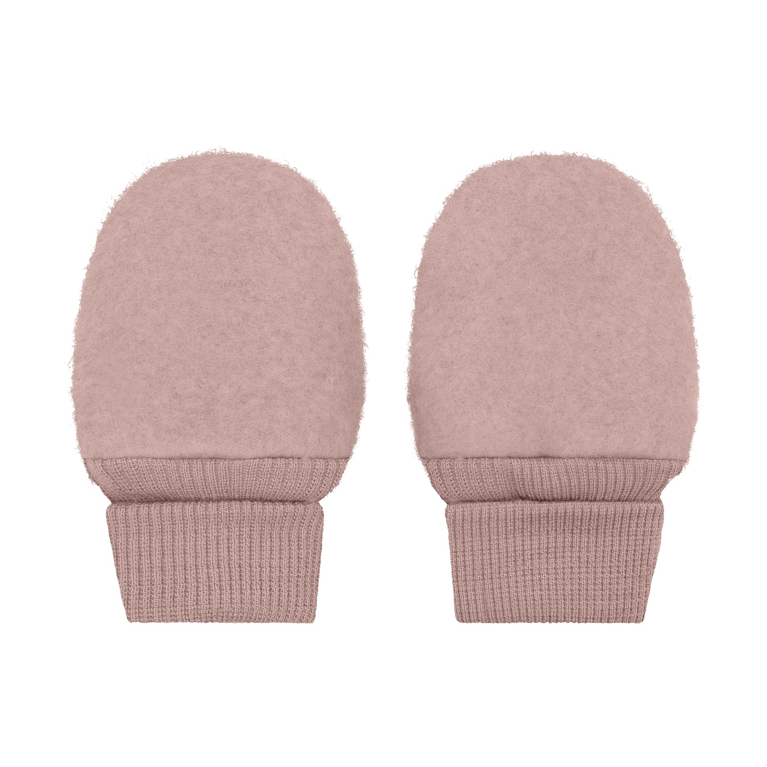 HutteliHut votter i merinoullfleece, mahoganyrose