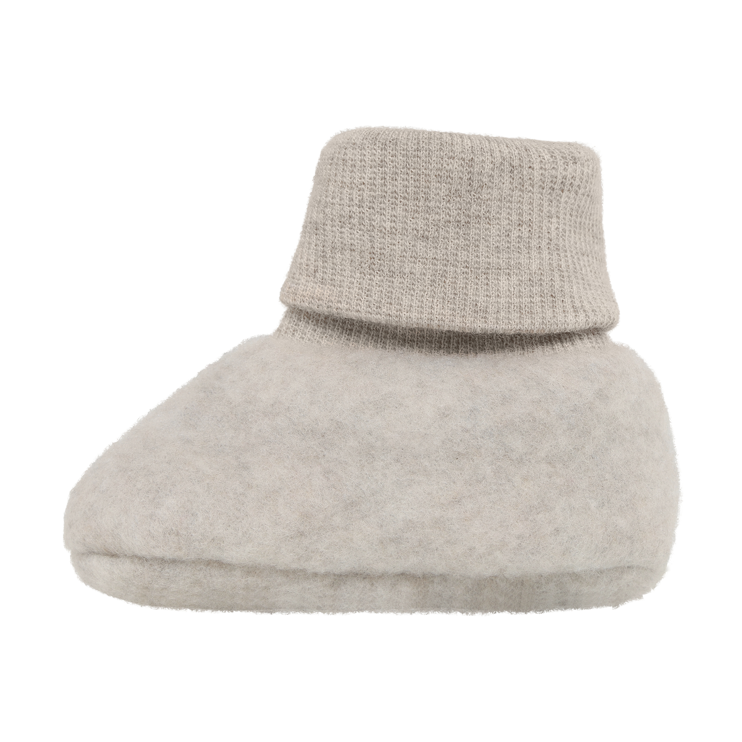 HutteliHut tøfler i merinoullfleece, camelmelange