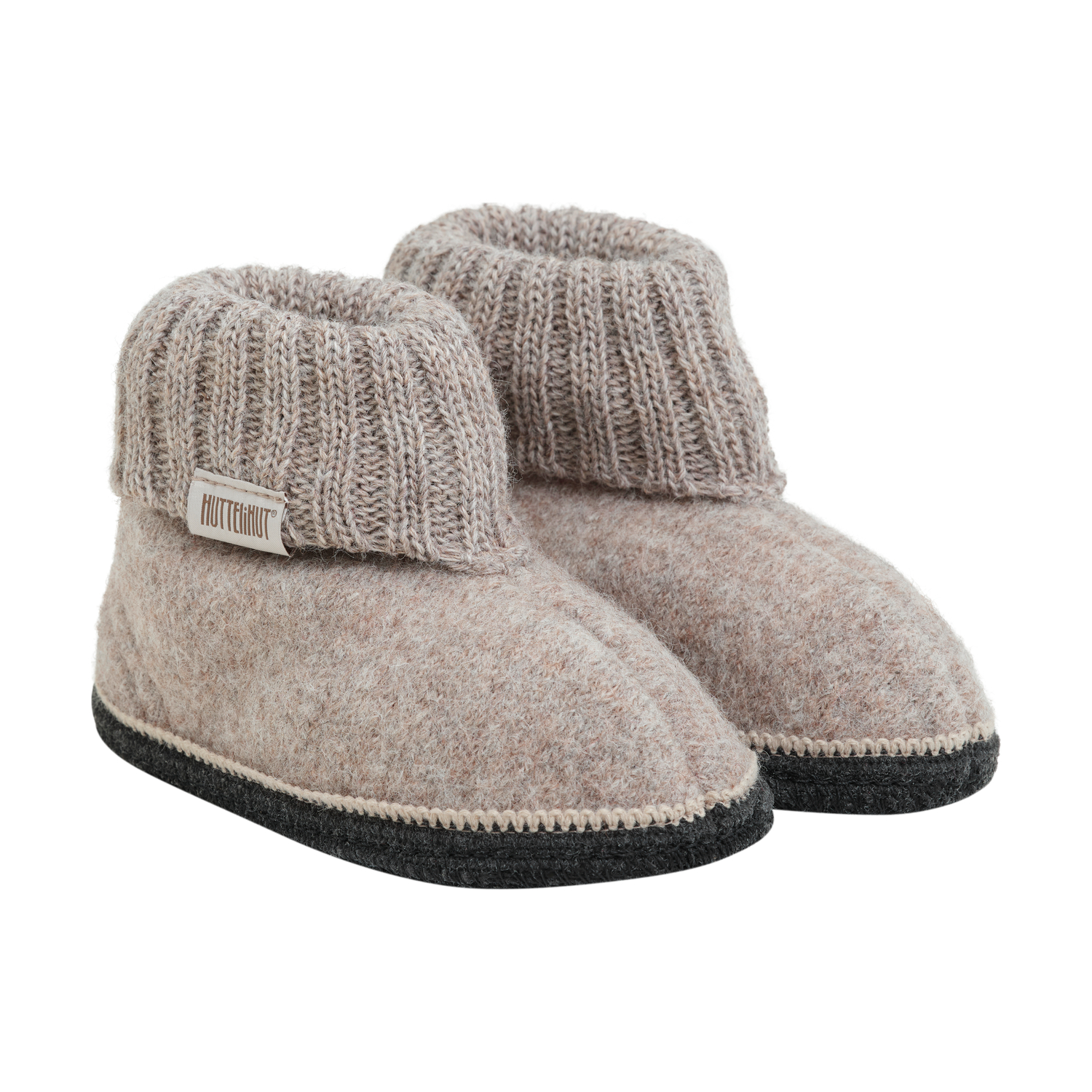 HutteliHut Slippers Wool Brun - 11050680-CamelMelan-21 - 1