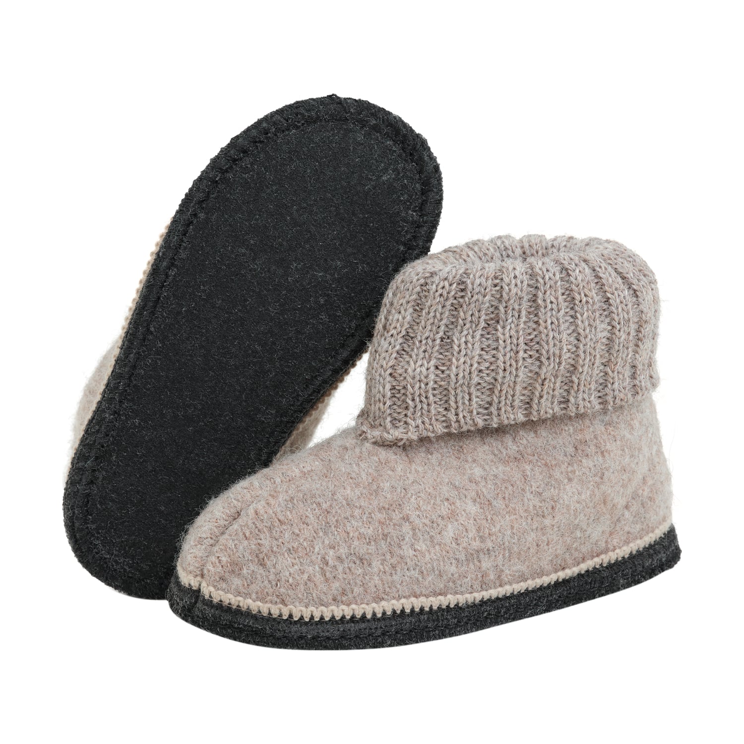 HutteliHut Slippers Wool, camelmelange
