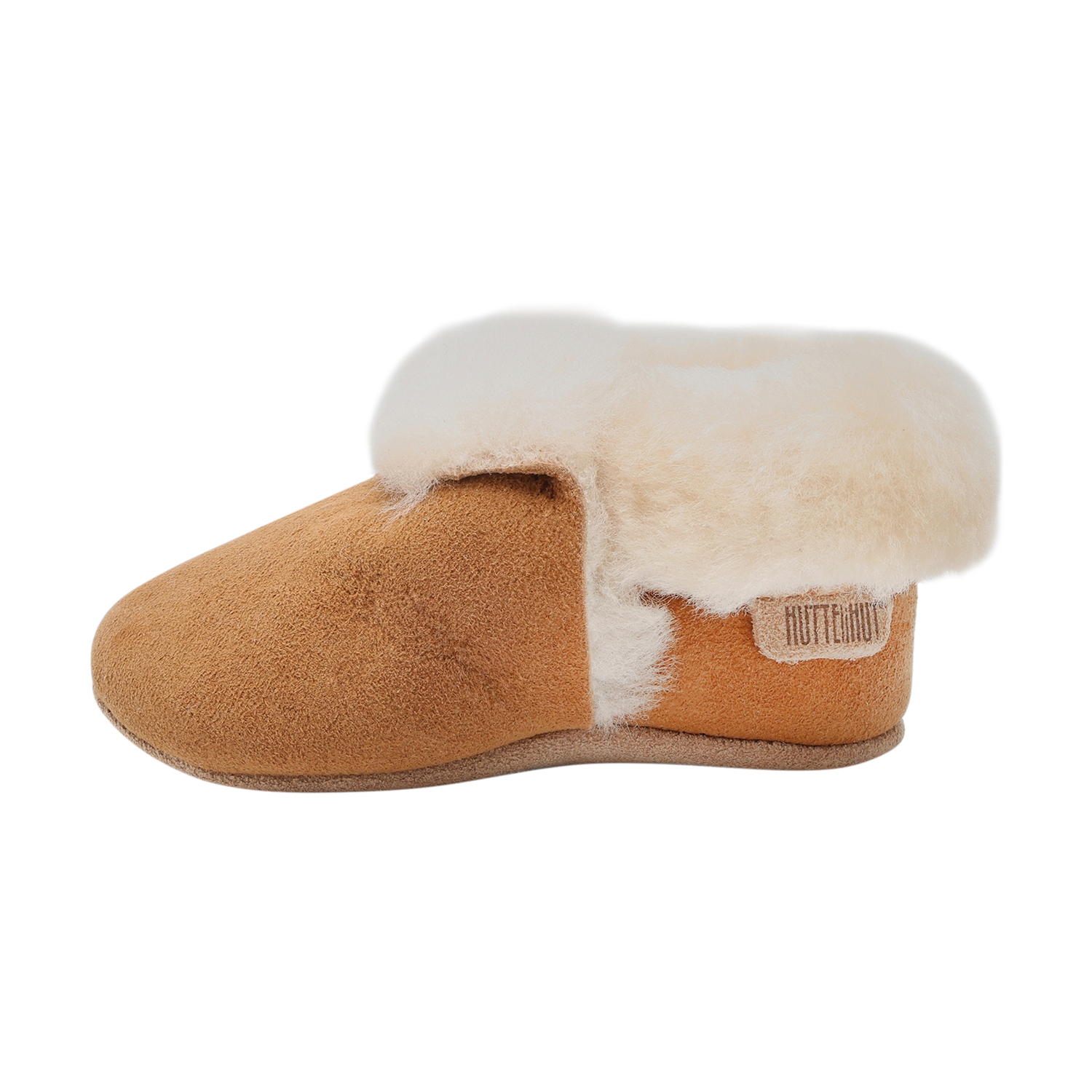 HutteliHut Slippers w. Wool Teddy, dullgold