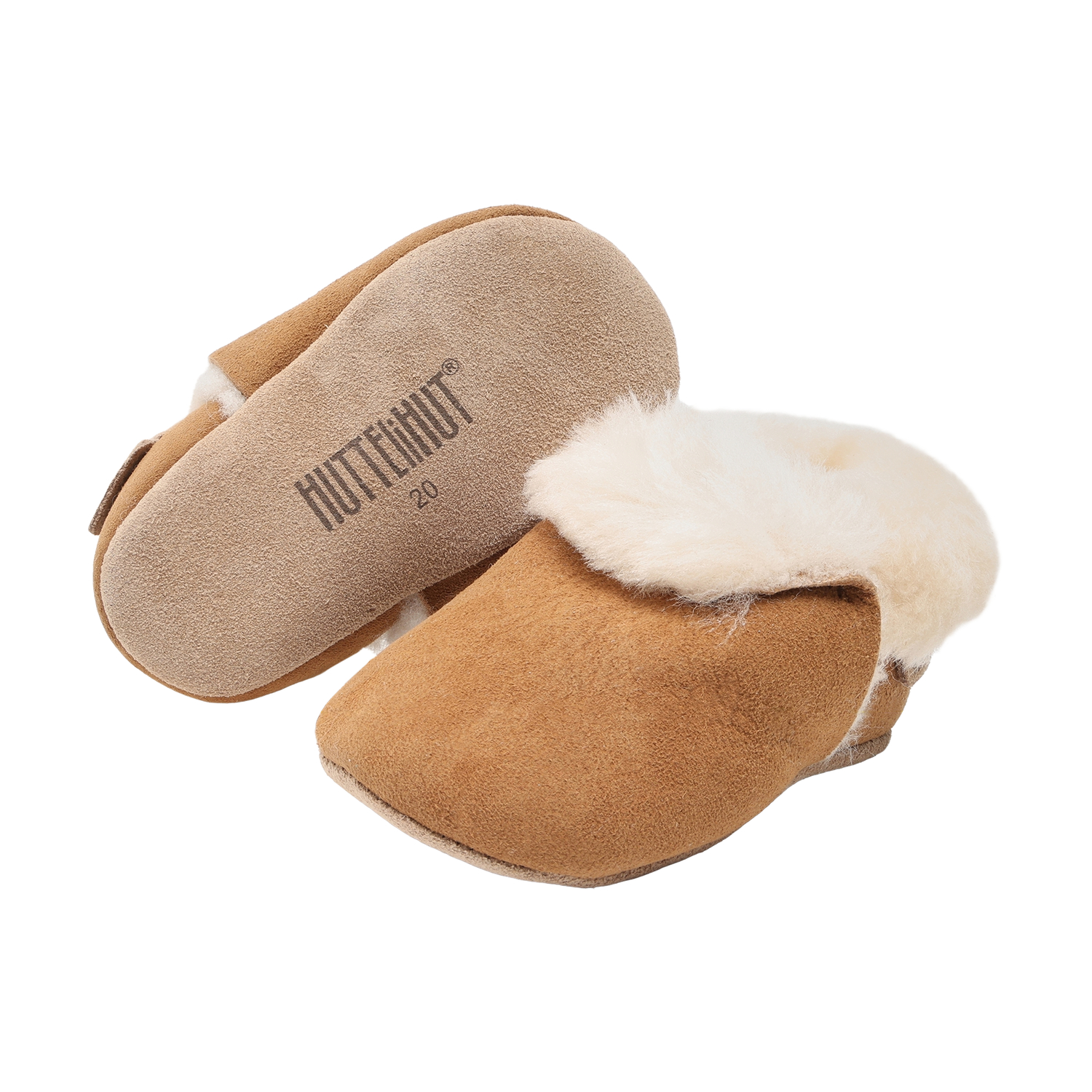 HutteliHut Slippers w. Wool Teddy, dullgold