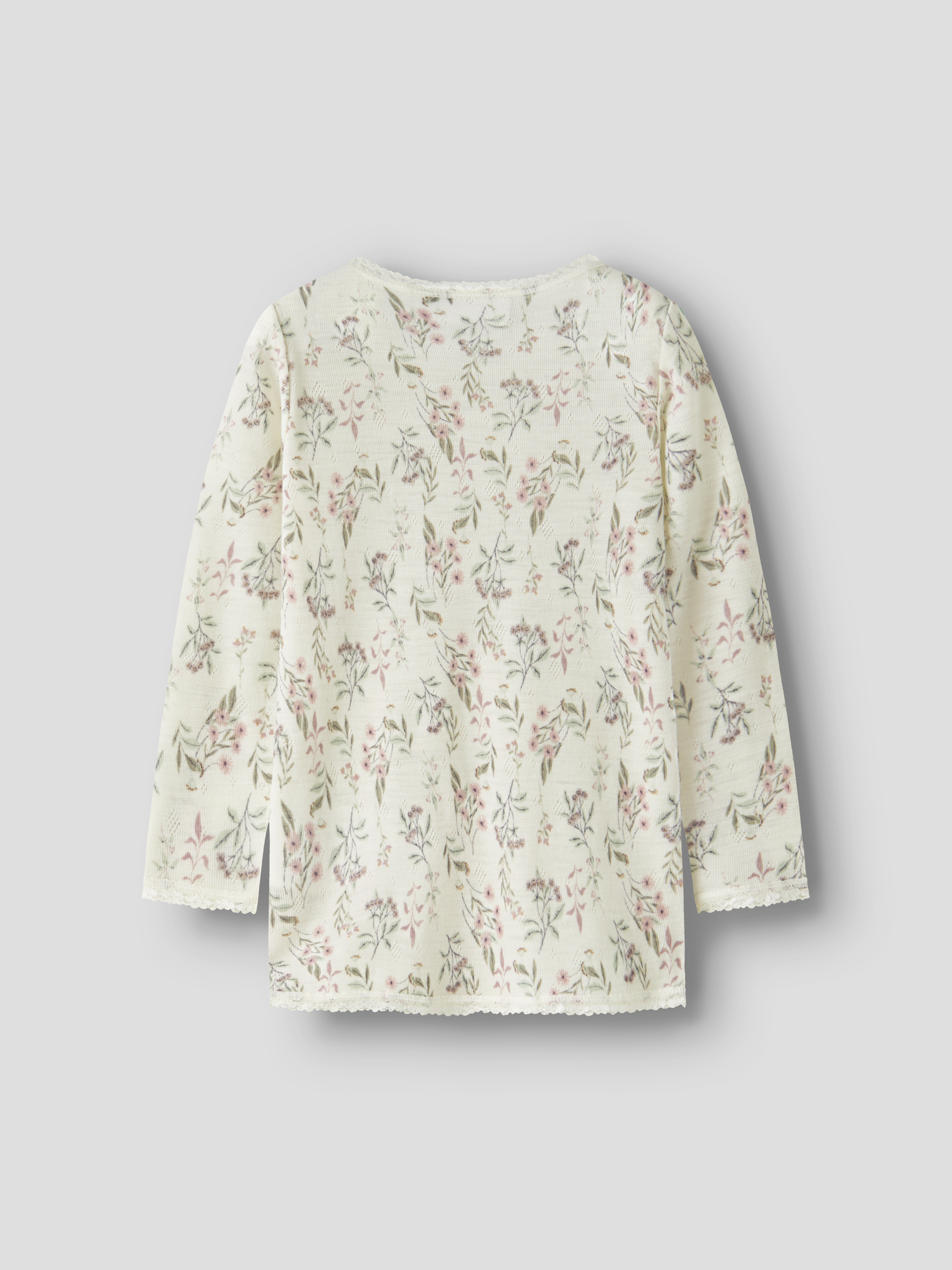 name it mini WANG Ulltrøye NOOS - Snow White | Flowers & Leafs