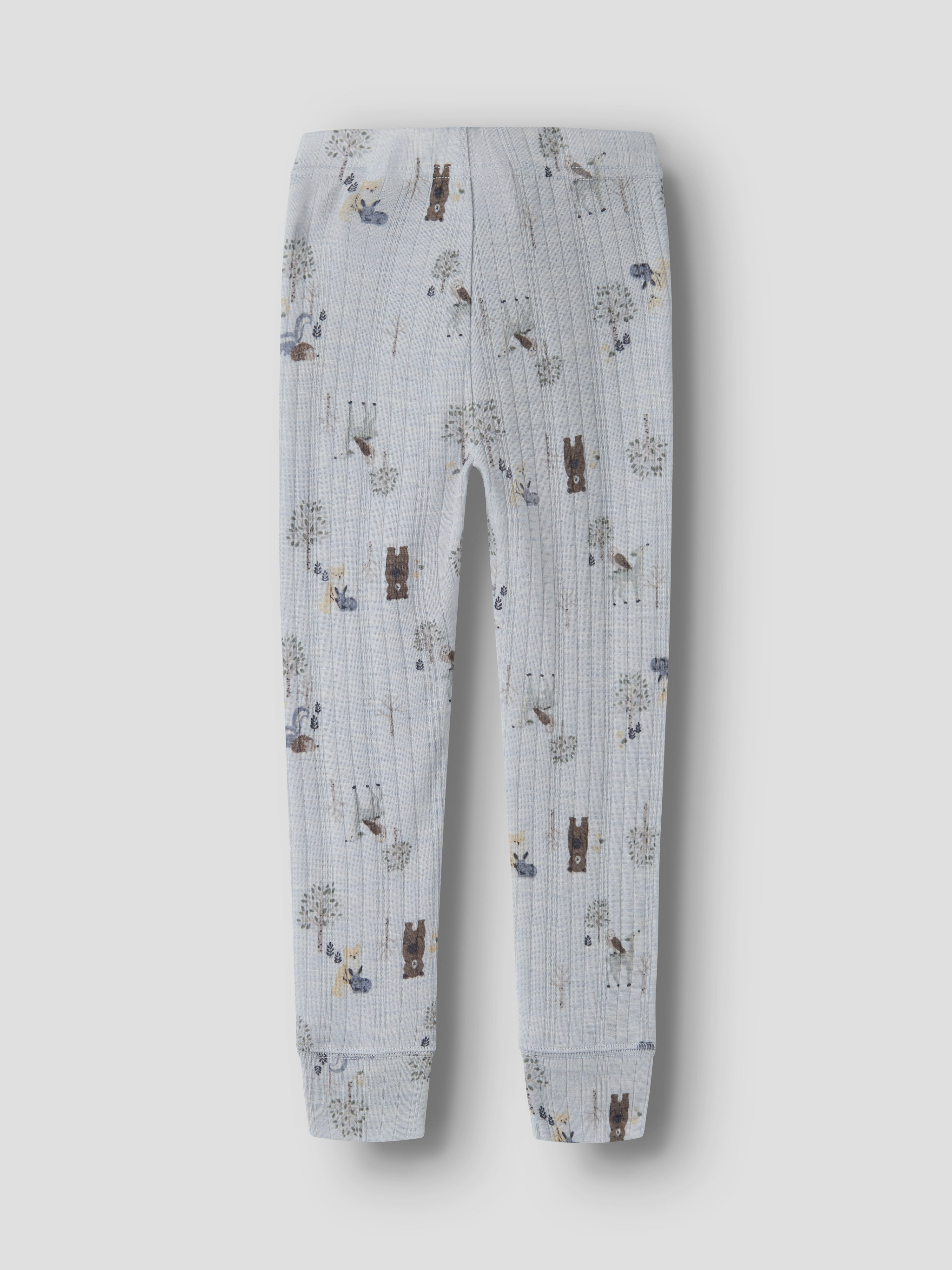 name it mini WANG Ull Legging - Arctic Ice | Forest Animals