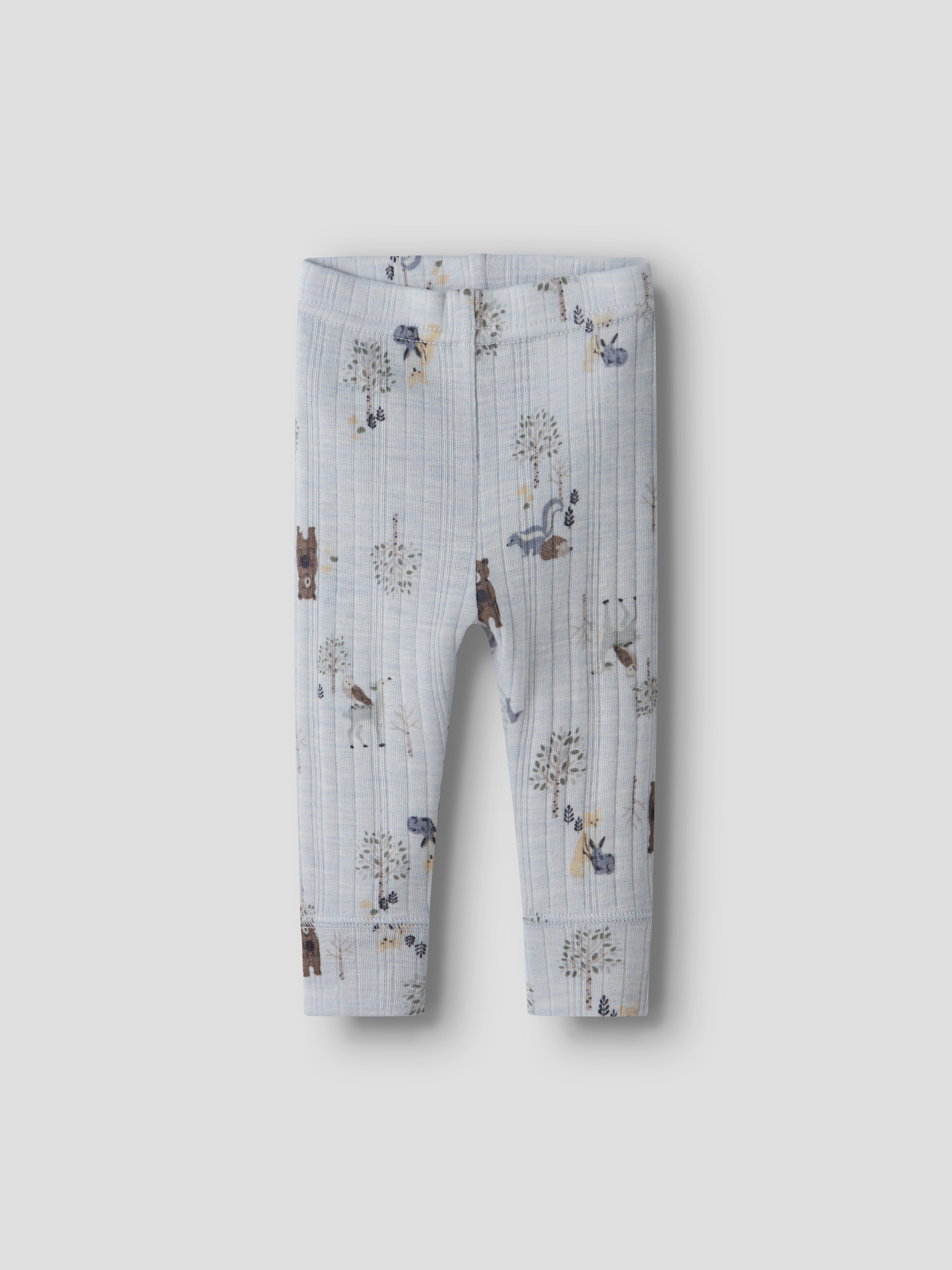 name it baby WANG Ull Legging NOOS - Arctic Ice | Forest Animal