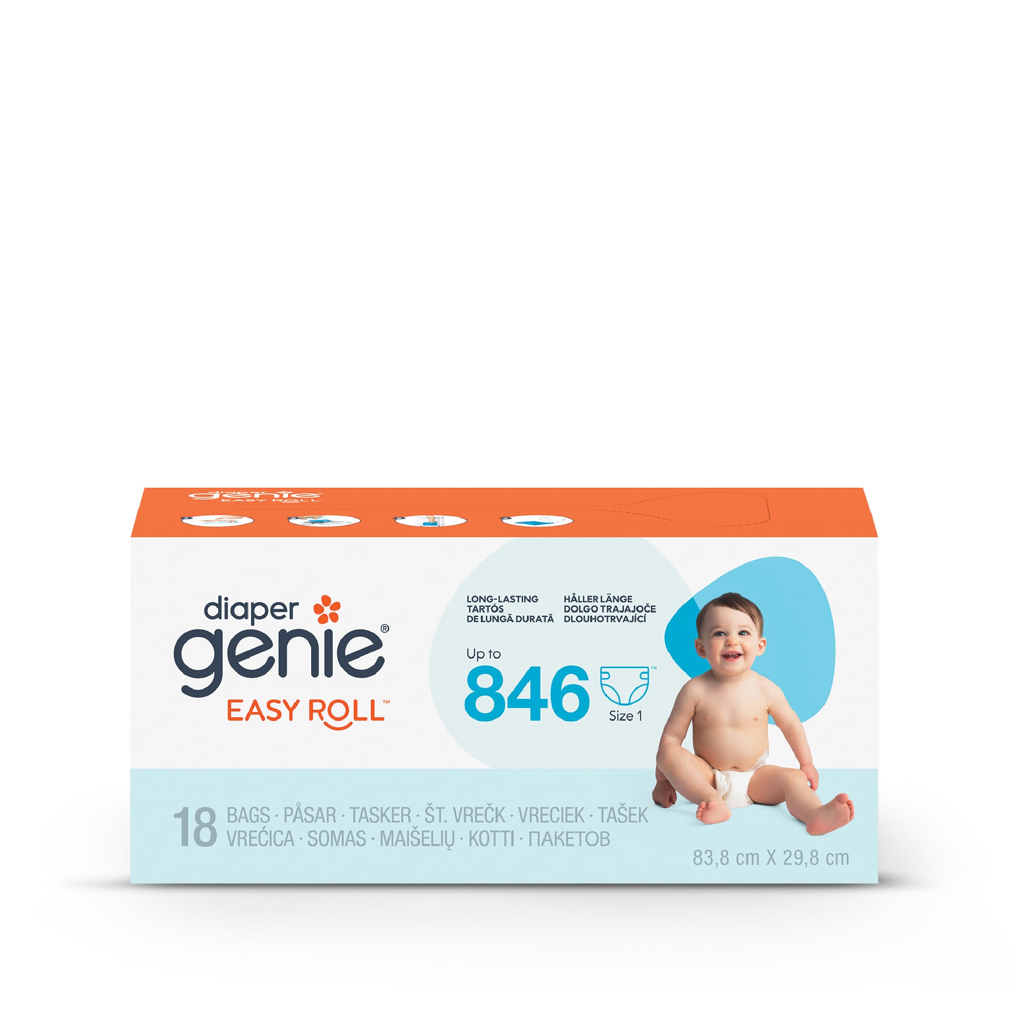 Diaper Genie Easyroll refill - 18 poser, blue