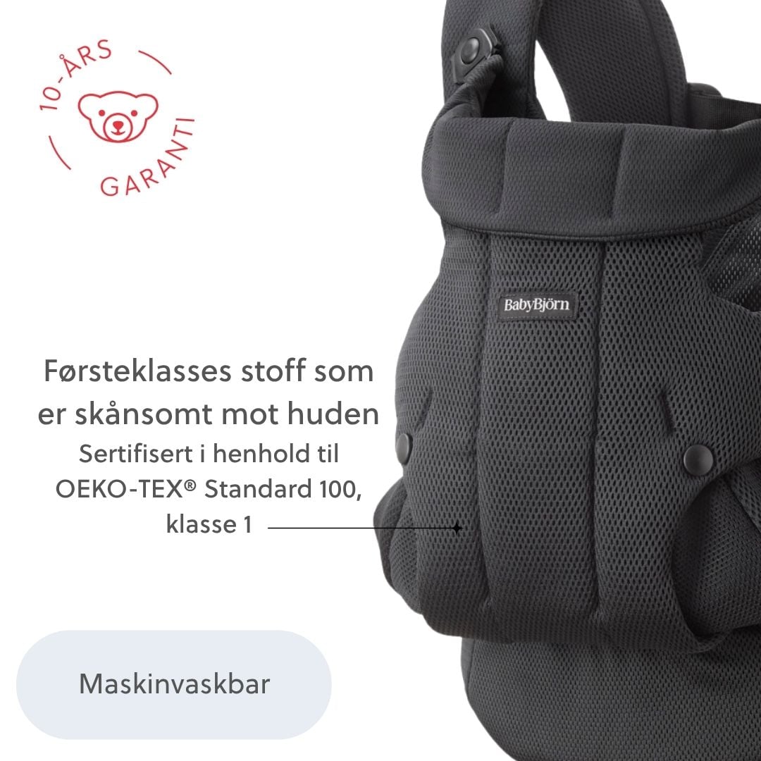BabyBjörn Bæresele Hold Luftig mesh Svart