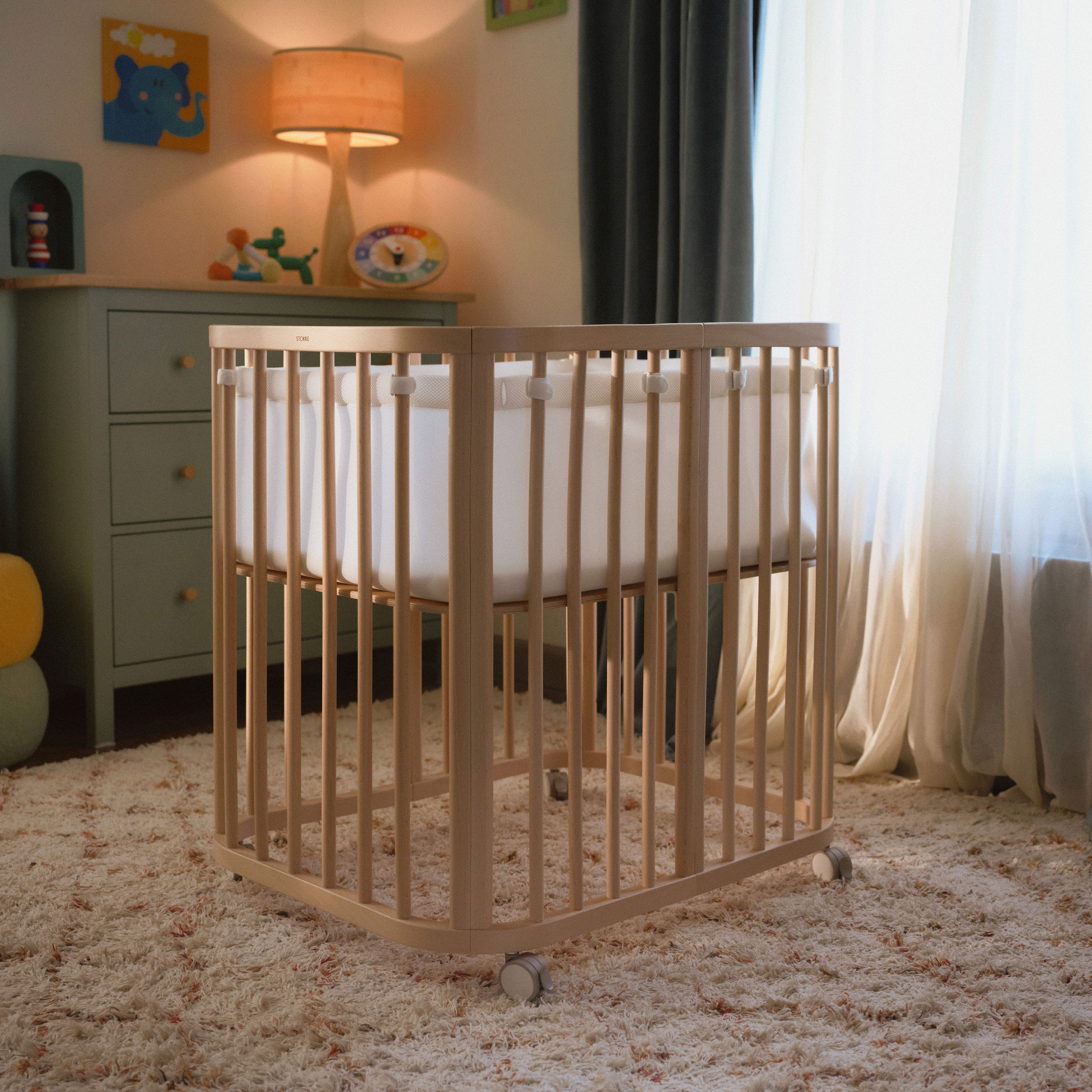Stokke® Nighti™ Mini Mesh-stoff, white