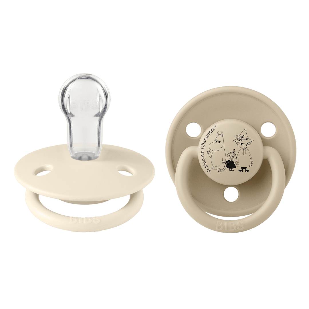 BIBS x Moomins Pacifier De Lux Little My 2 PACK Silicone Beige - 11051936-vanilla-1 - 1