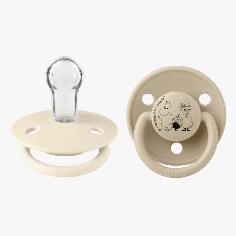 BIBS x Moomins Pacifier De Lux Little My 2 PACK Silicone Beige - 11051936-vanilla-1 - 1