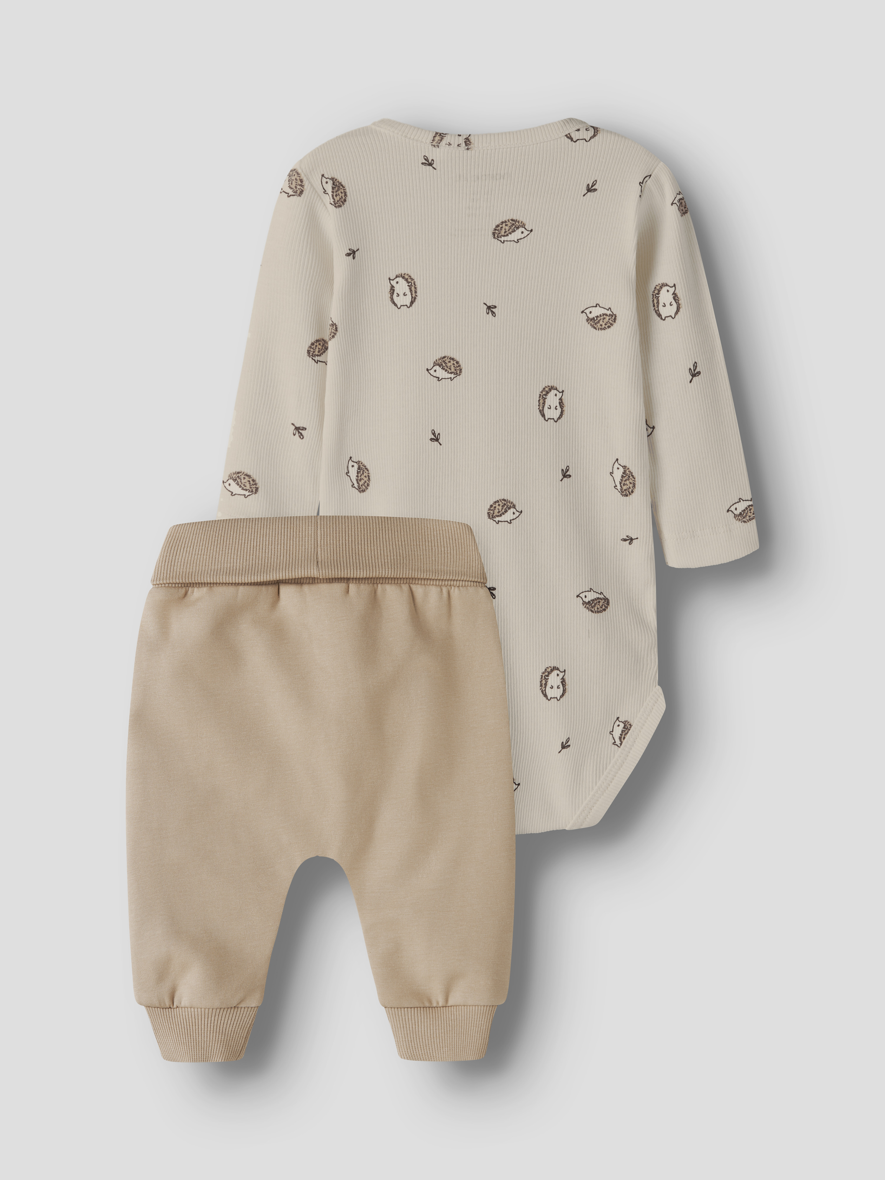 Name It Hogi kortermet bodysett i økologisk bomull, sesame