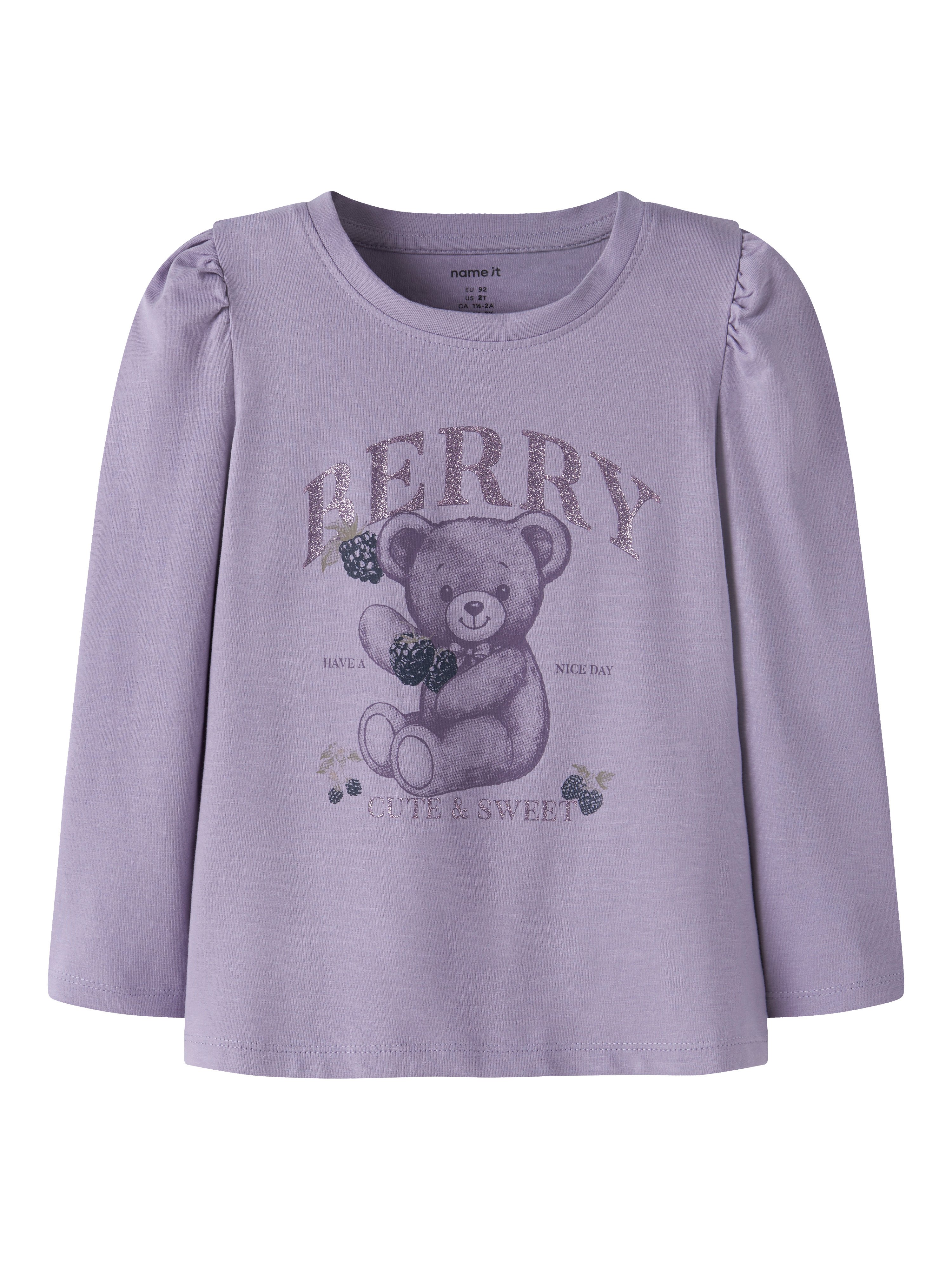 Name It Onita langermet topp, heirloomlilac
