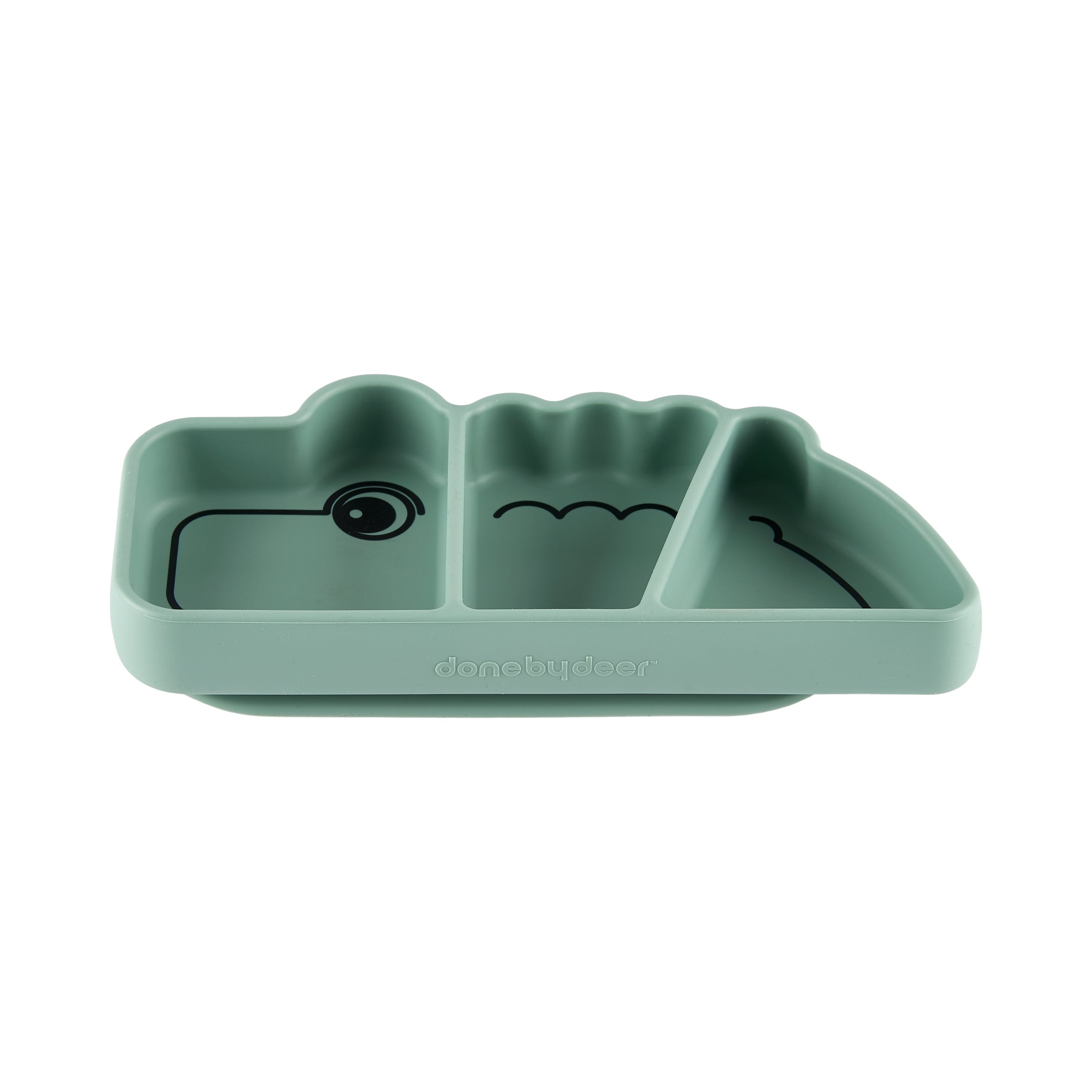 Croco stick & stay snacktallerken, green, croco