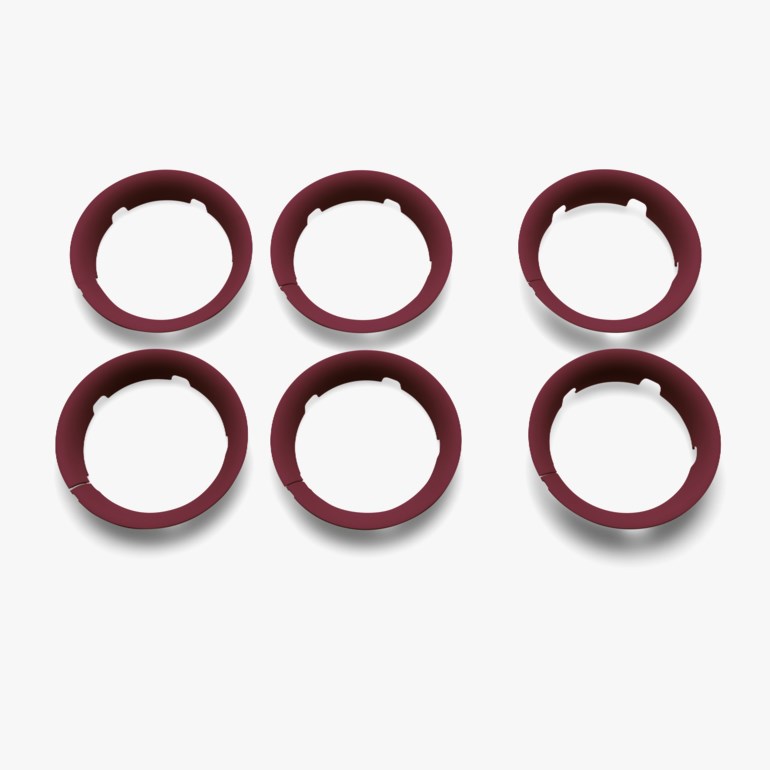 Bee 5 wheel caps, darkred Rød - undefined - 1