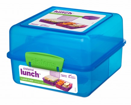 Lunch cube matboks 1,4l, blue Blå - undefined - 1