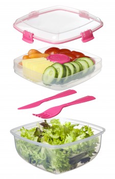To Go Salad 1,1 l, clearpink Rosa - undefined - 1