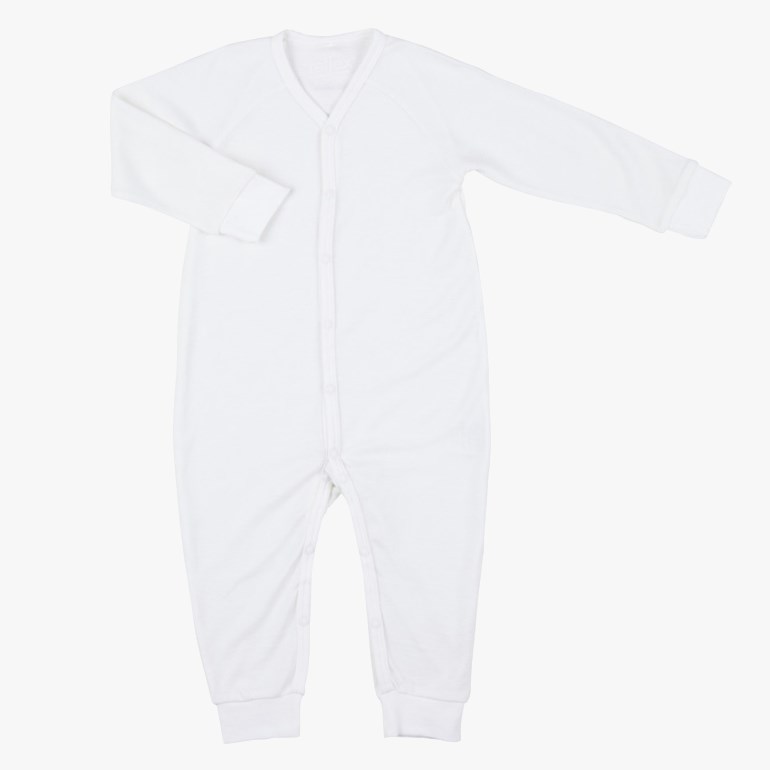 Bris ull/bambus heldress, offwhite Offwhite - undefined - 1