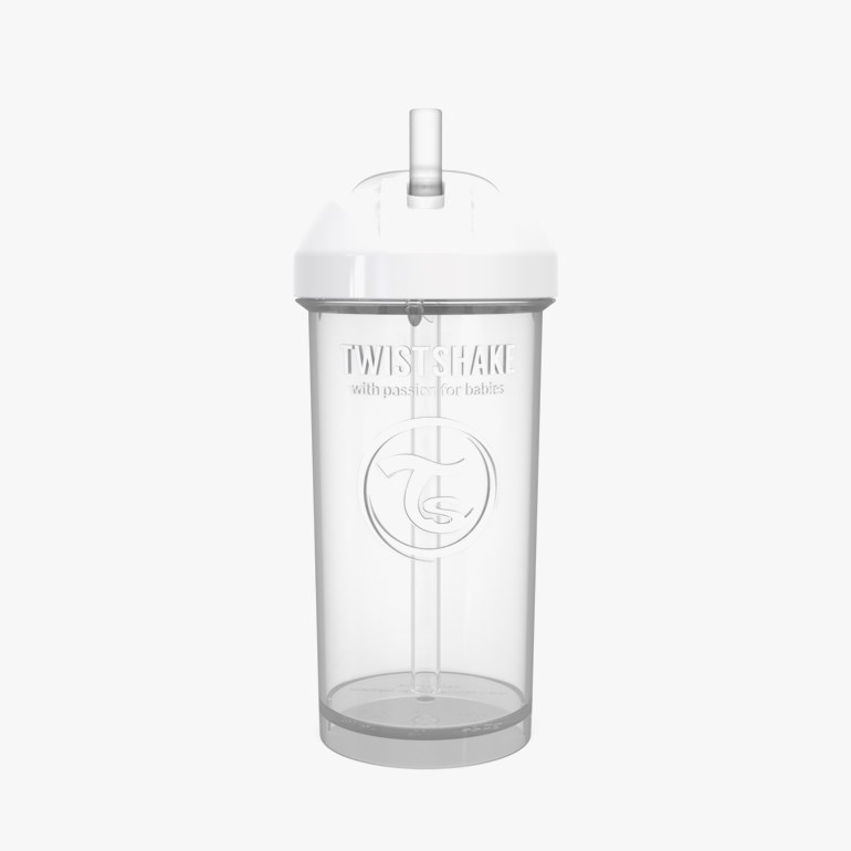 Straw cup sølefri kopp, white Hvit - 11013102-white-360ml - 1
