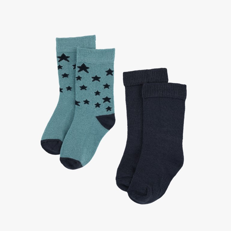2pk baby bambussokker Blå - undefined - 1