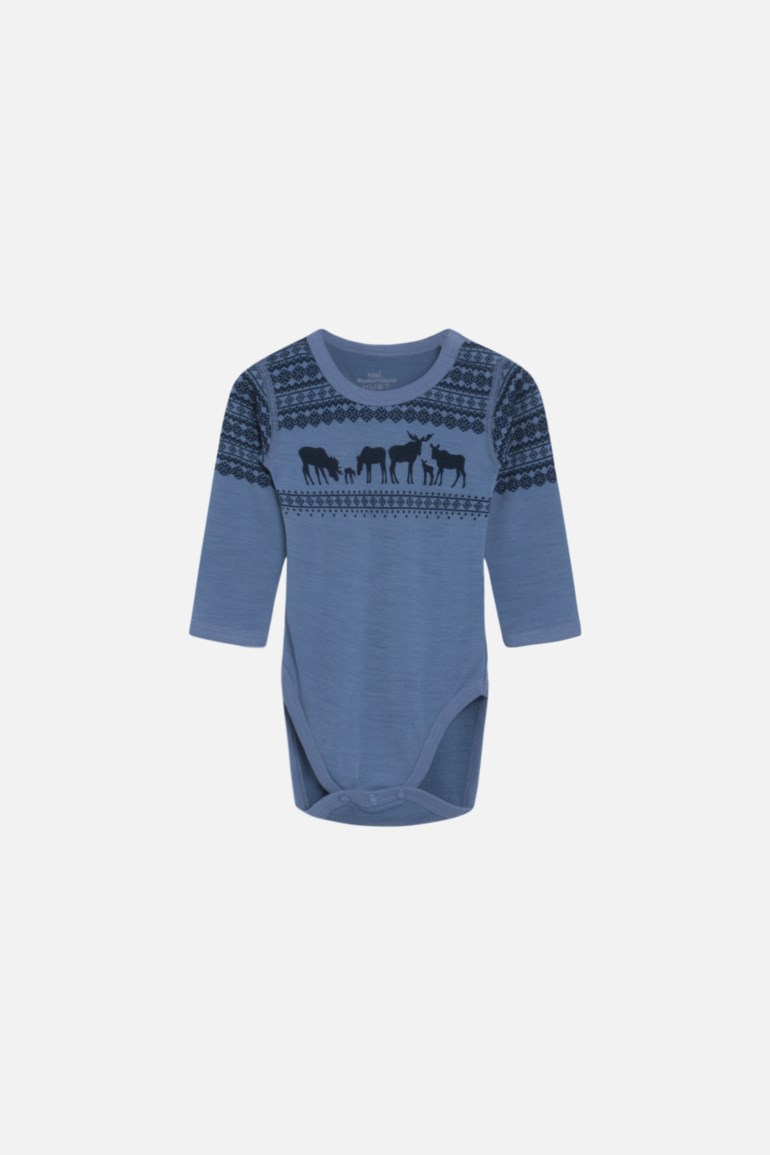 Baloo body ull/bambus Blå - undefined - 1