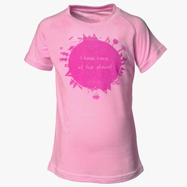 Earth Tee Kids t-skjorte, pink Rosa - undefined - 1
