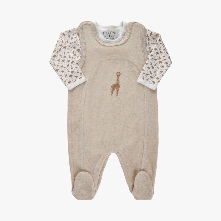 Sparkebukse med body Beige - undefined - 1